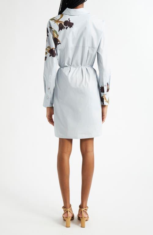 vince placed iris cotton shirt dress Placed Black Iris Long Sleeve Cotton Shirtdress (Women)