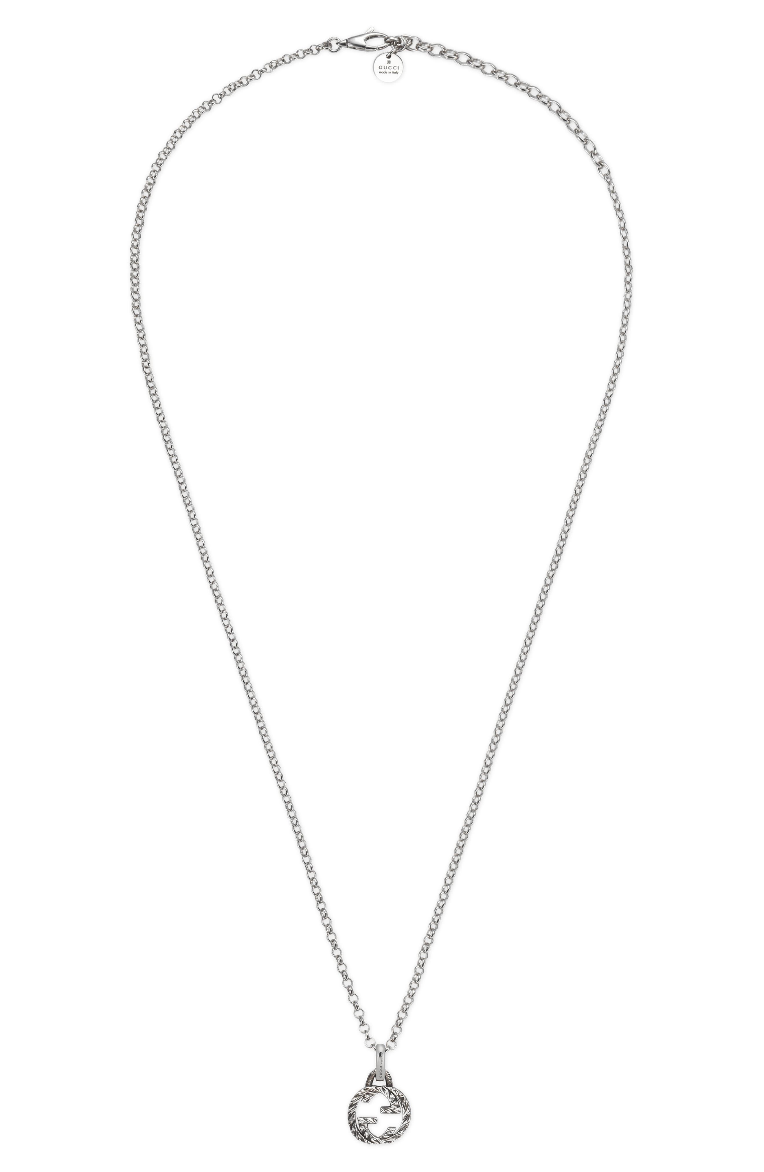 Gucci Interlocking-g Pendant Necklace In Metallic - Lyst