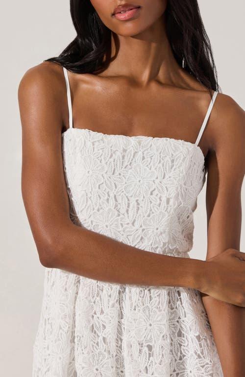 Astr Floral Lace Dress in White | Lyst