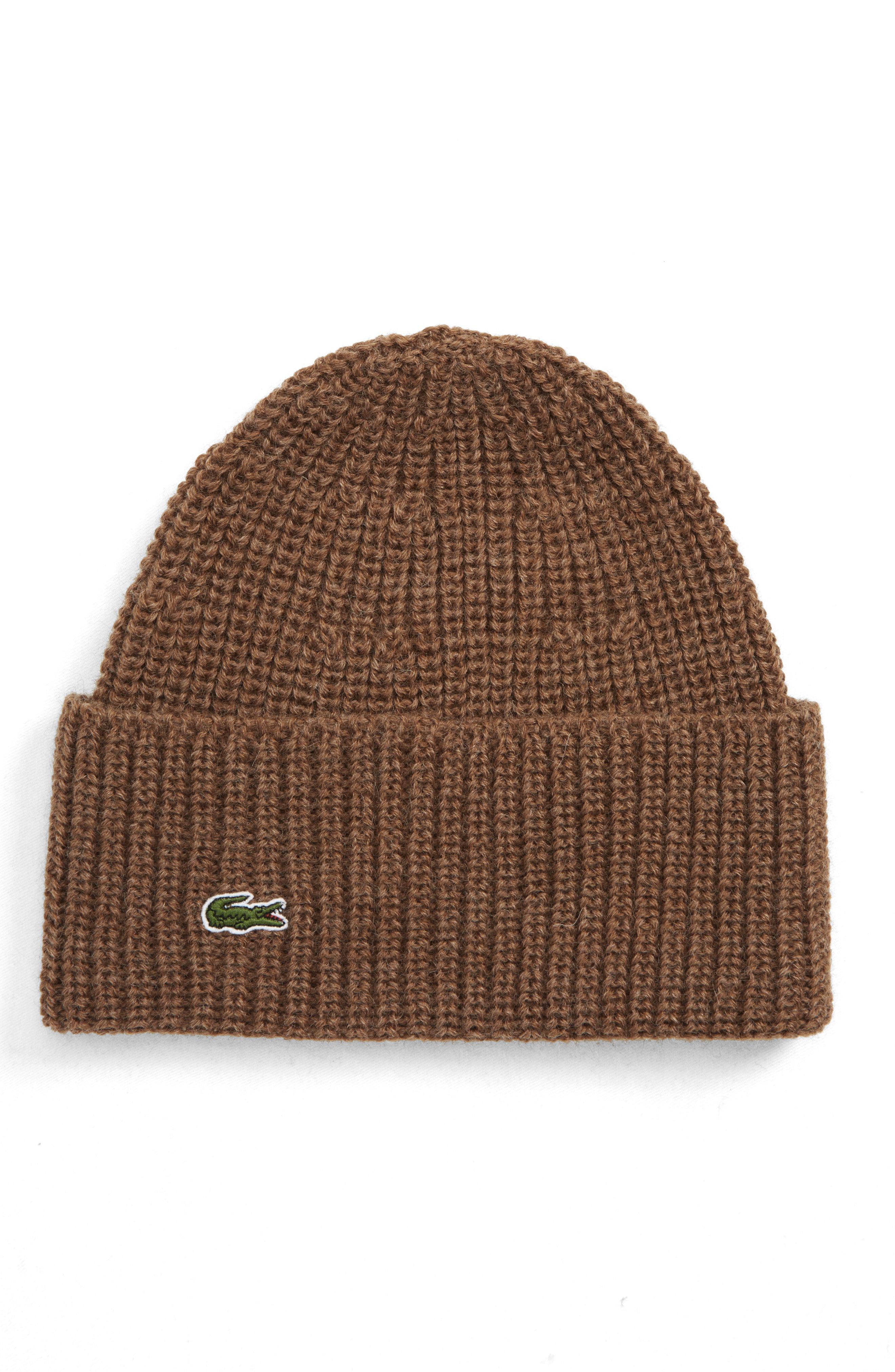 lacoste wool beanie