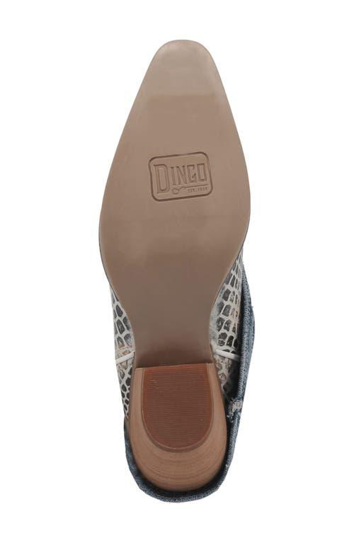 Dingo Knee High Denim Snakeskin Embossed Western Boot in Blue Lyst