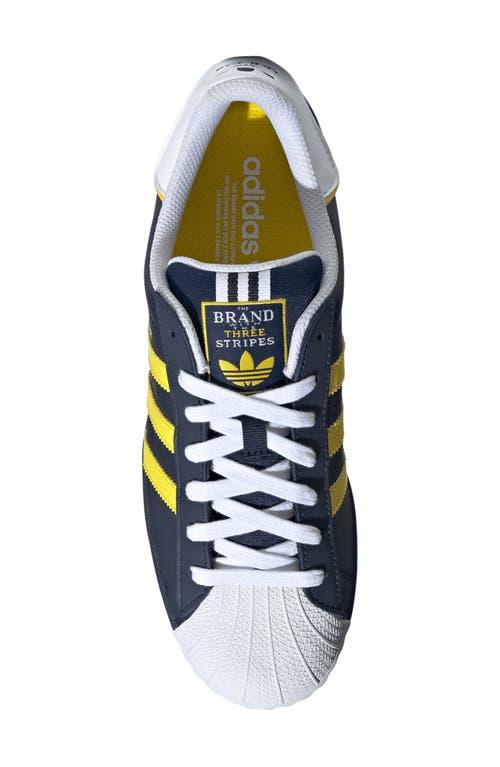 Adidas superstar blue yellow best sale