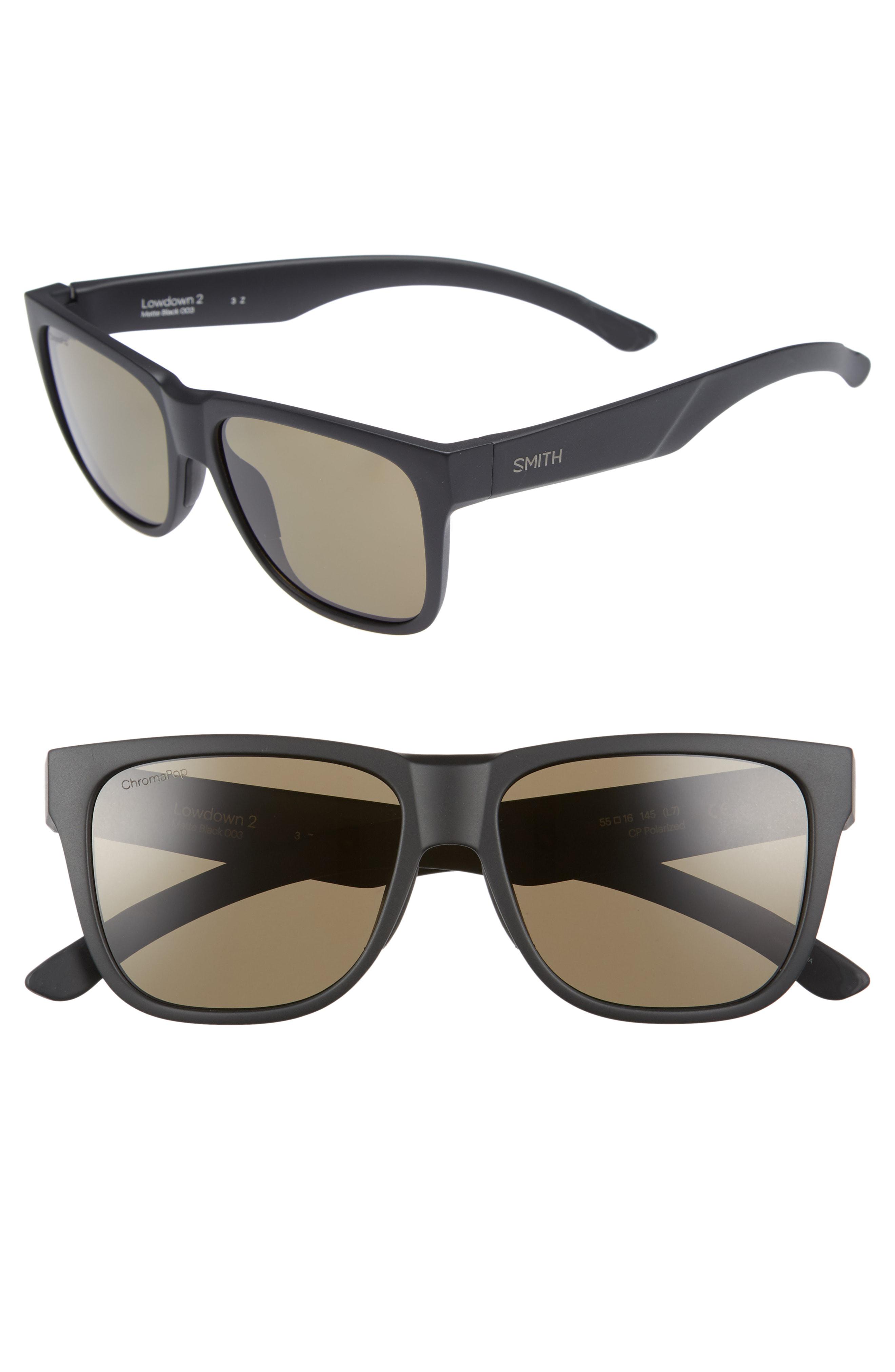 Smith Lowdown 2 55mm Chromapop(tm) Square Sunglasses in Black Lyst
