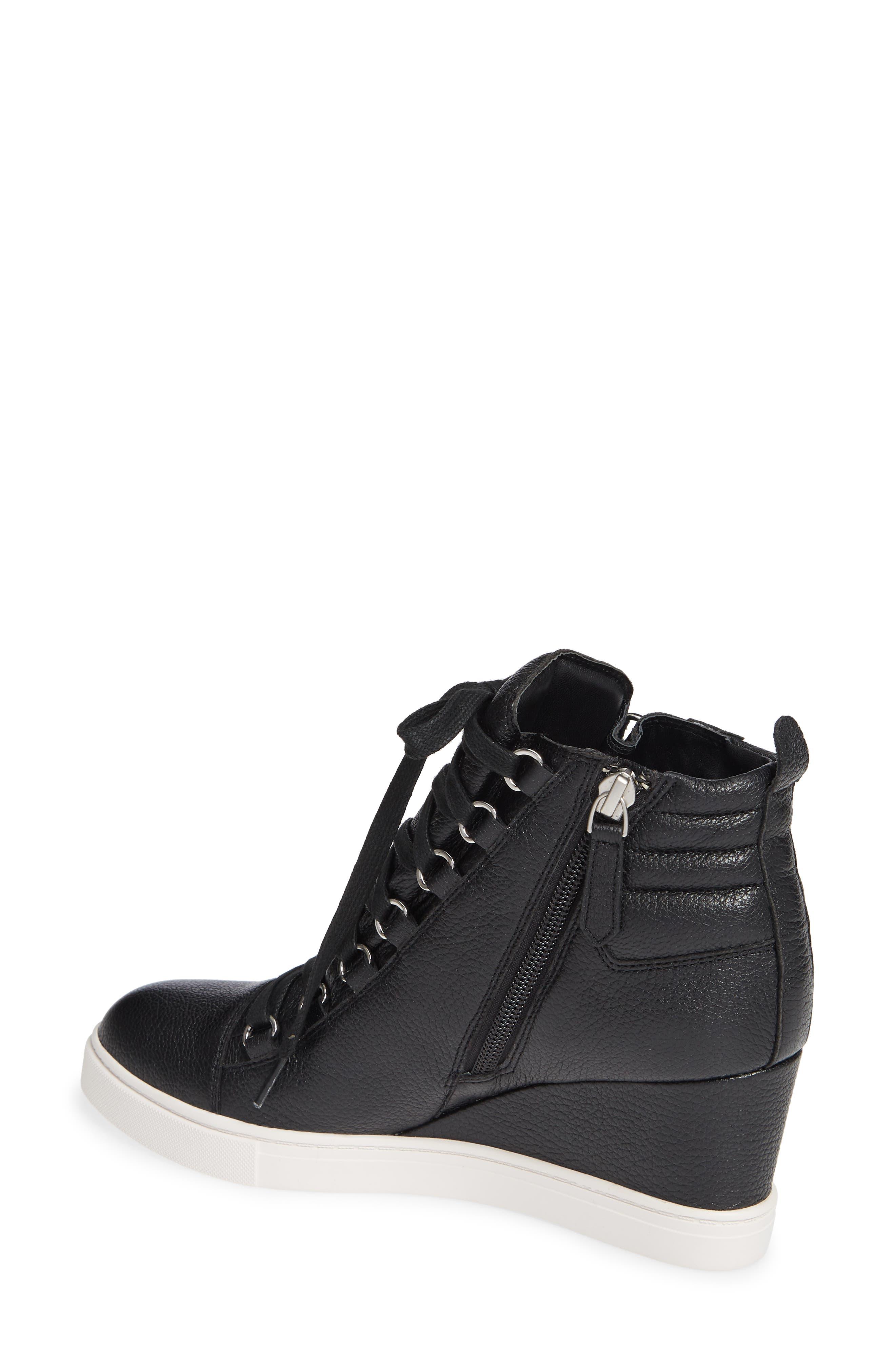 Linea Paolo Fenton Wedge Sneaker in Black | Lyst