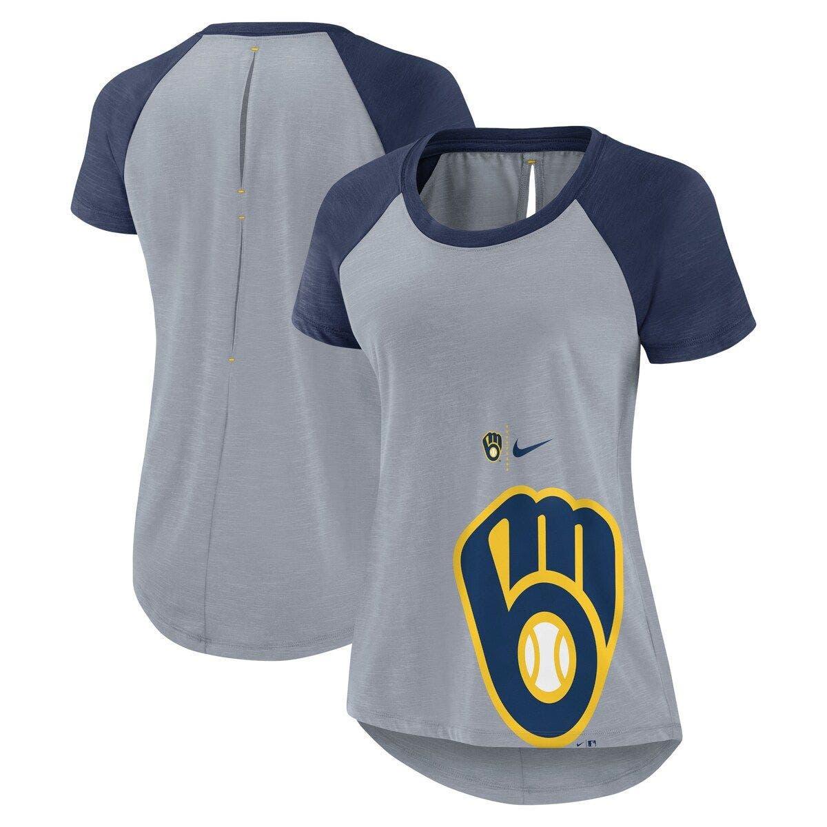 Nike Milwaukee Brewers Summer Breeze Raglan Fashion T-shirt At