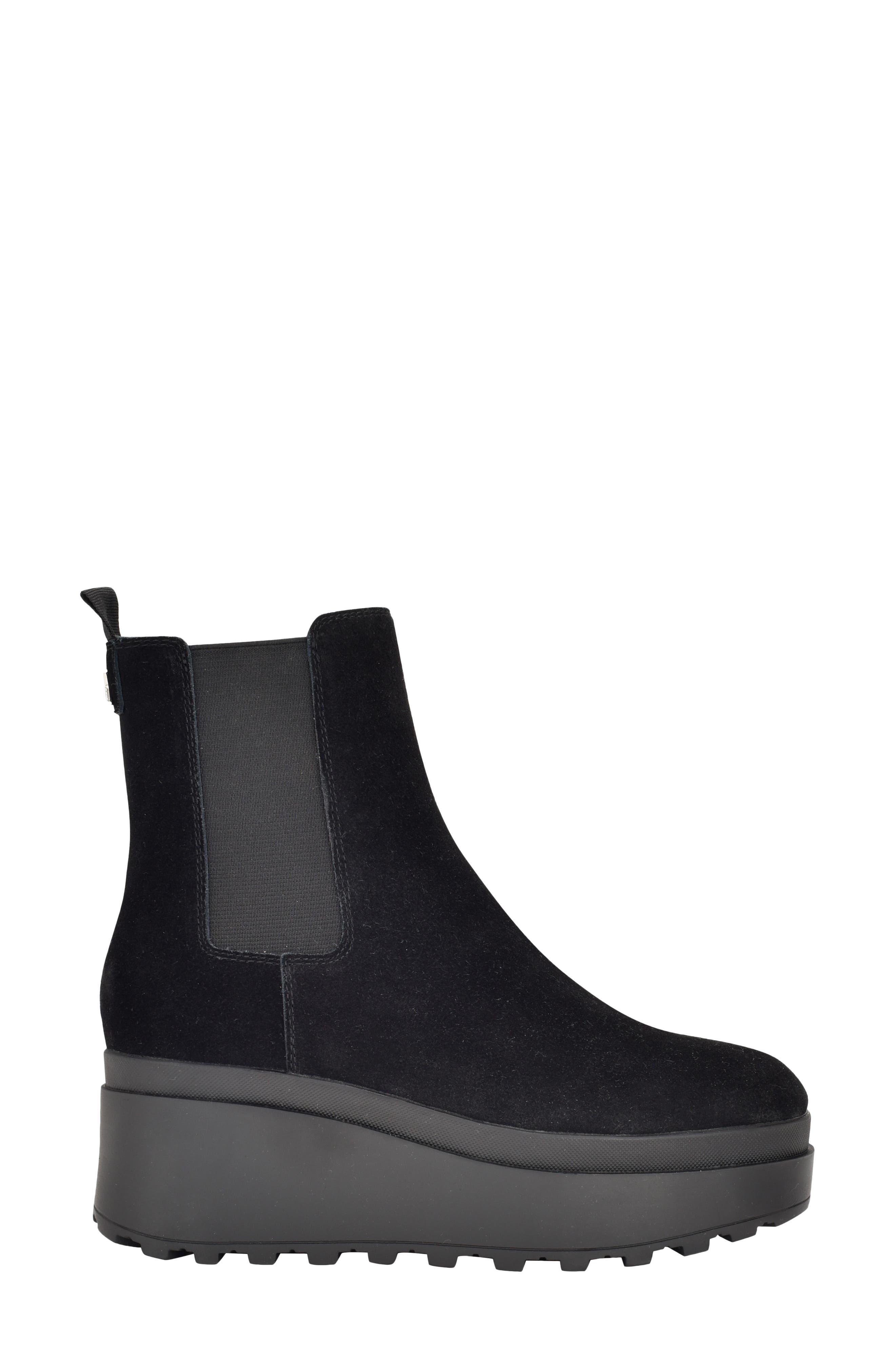 Calvin Klein Nevia Wedge Chelsea Boot in Black | Lyst