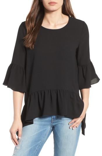 ruffled handkerchief hem top