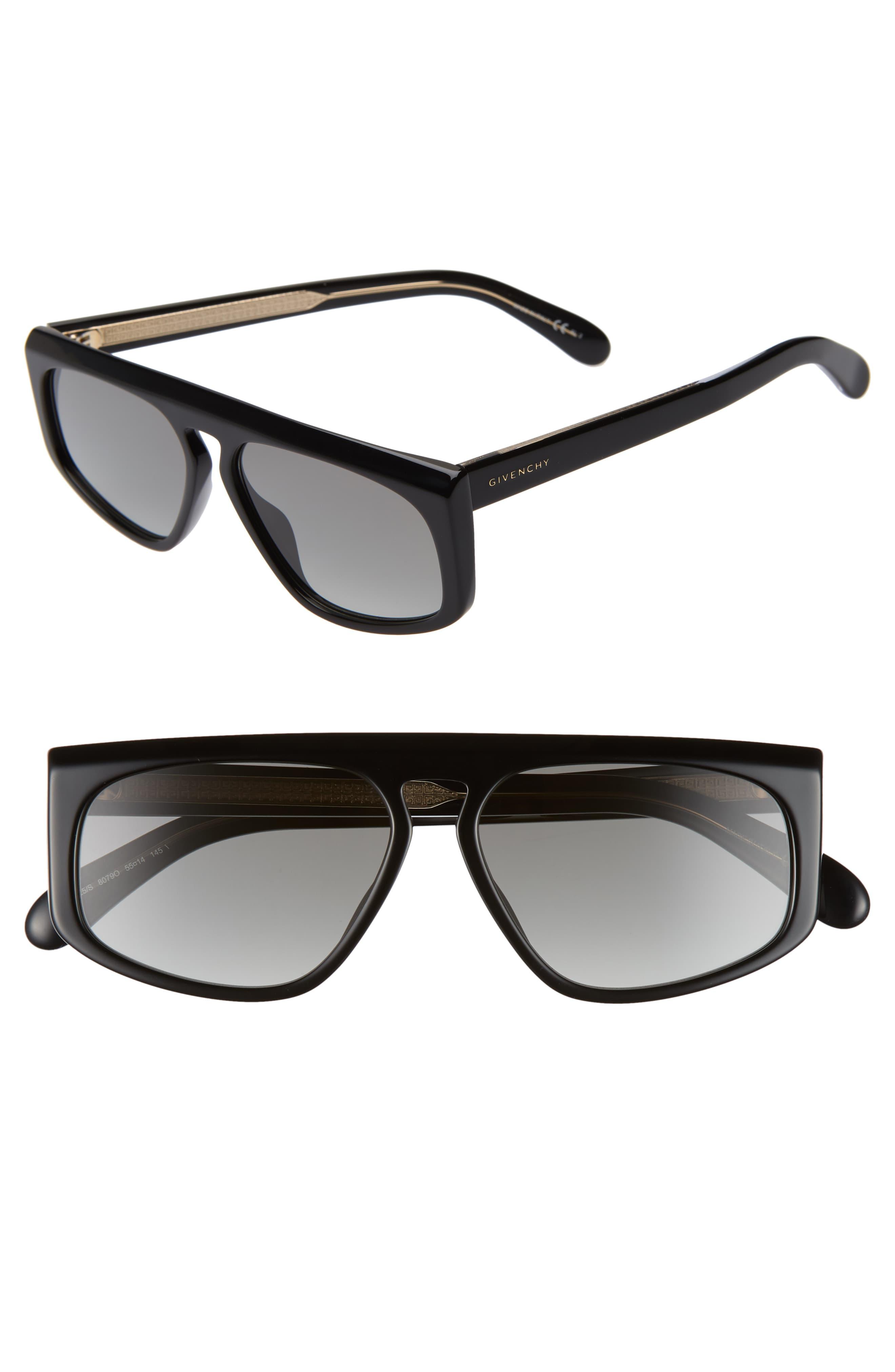 givenchy 55mm square sunglasses