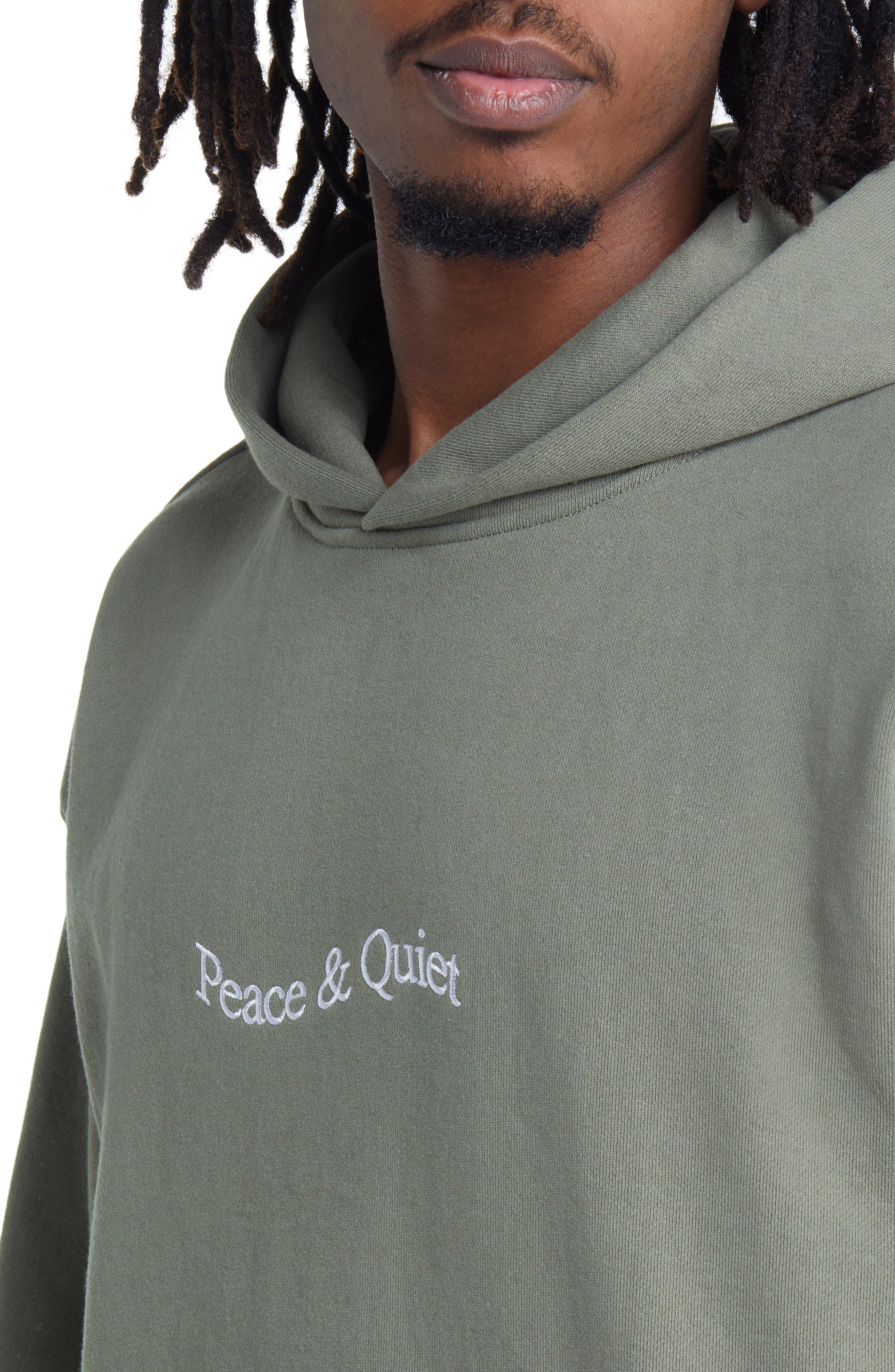 Museum of Peace & Quiet Wordmark Pullover Hoodie in Green for Men