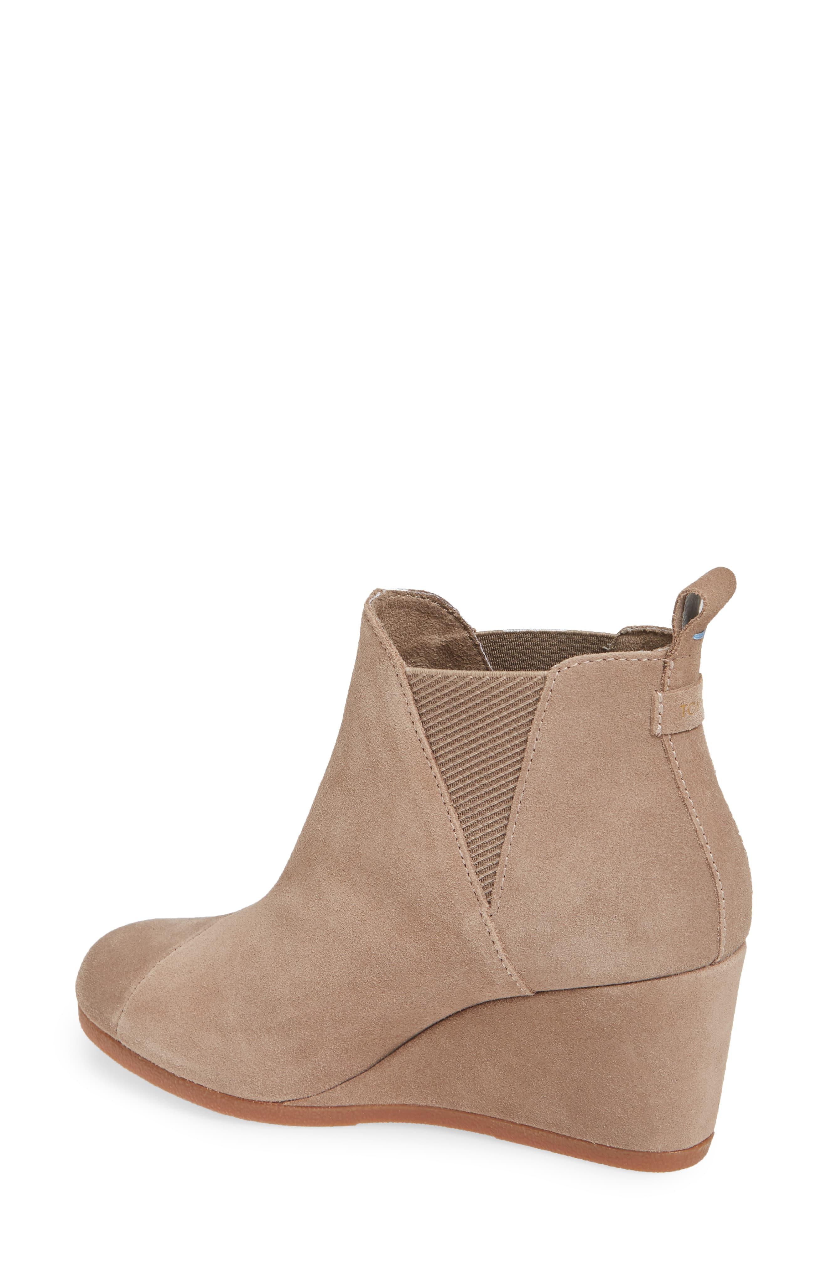 TOMS Kelsey Wedge Bootie in Natural Suede (Black) - Save 40% - Lyst