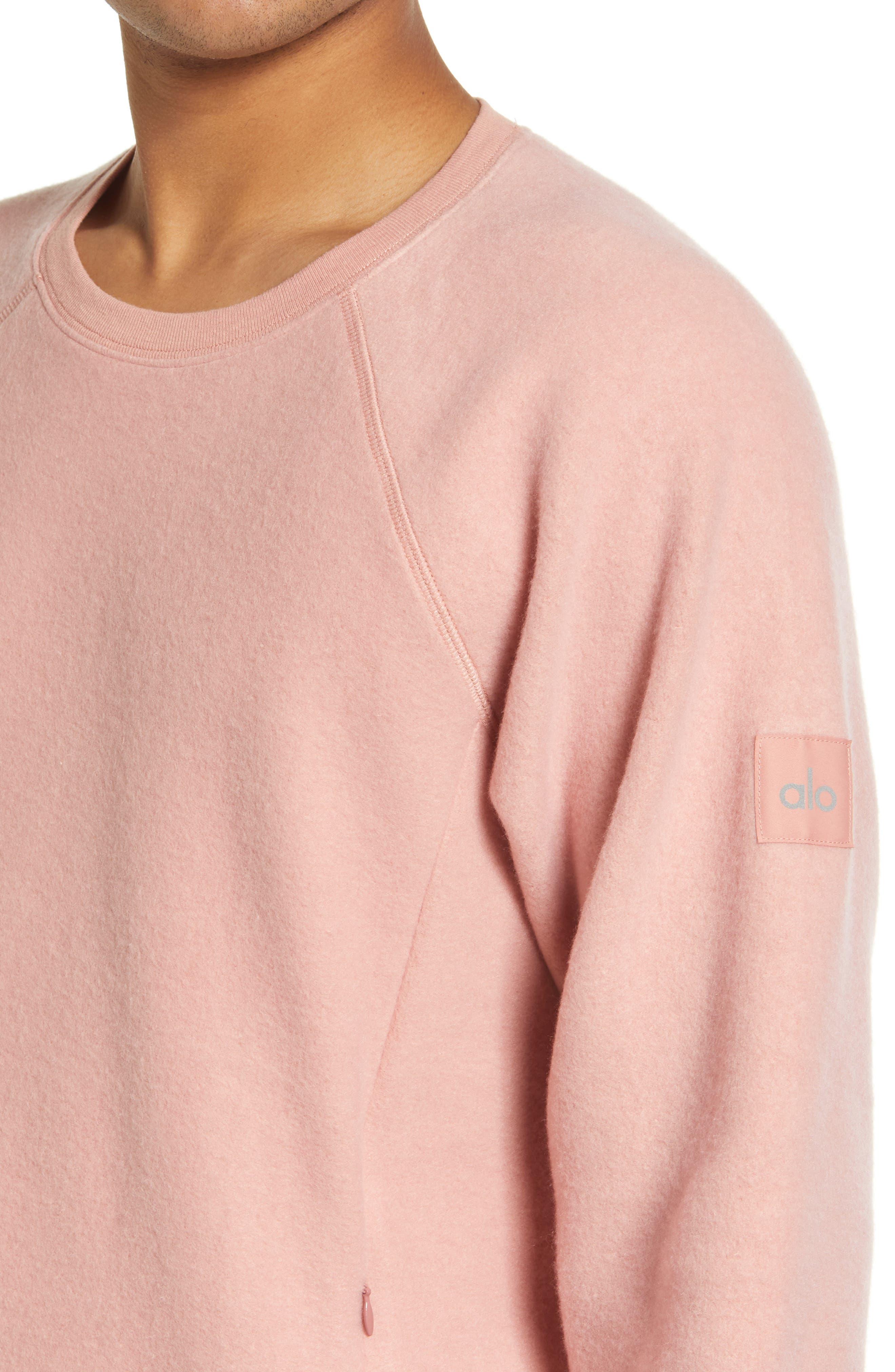 Alo Yoga Triumph Crewneck Sweatshirt in Pink for Men | Lyst