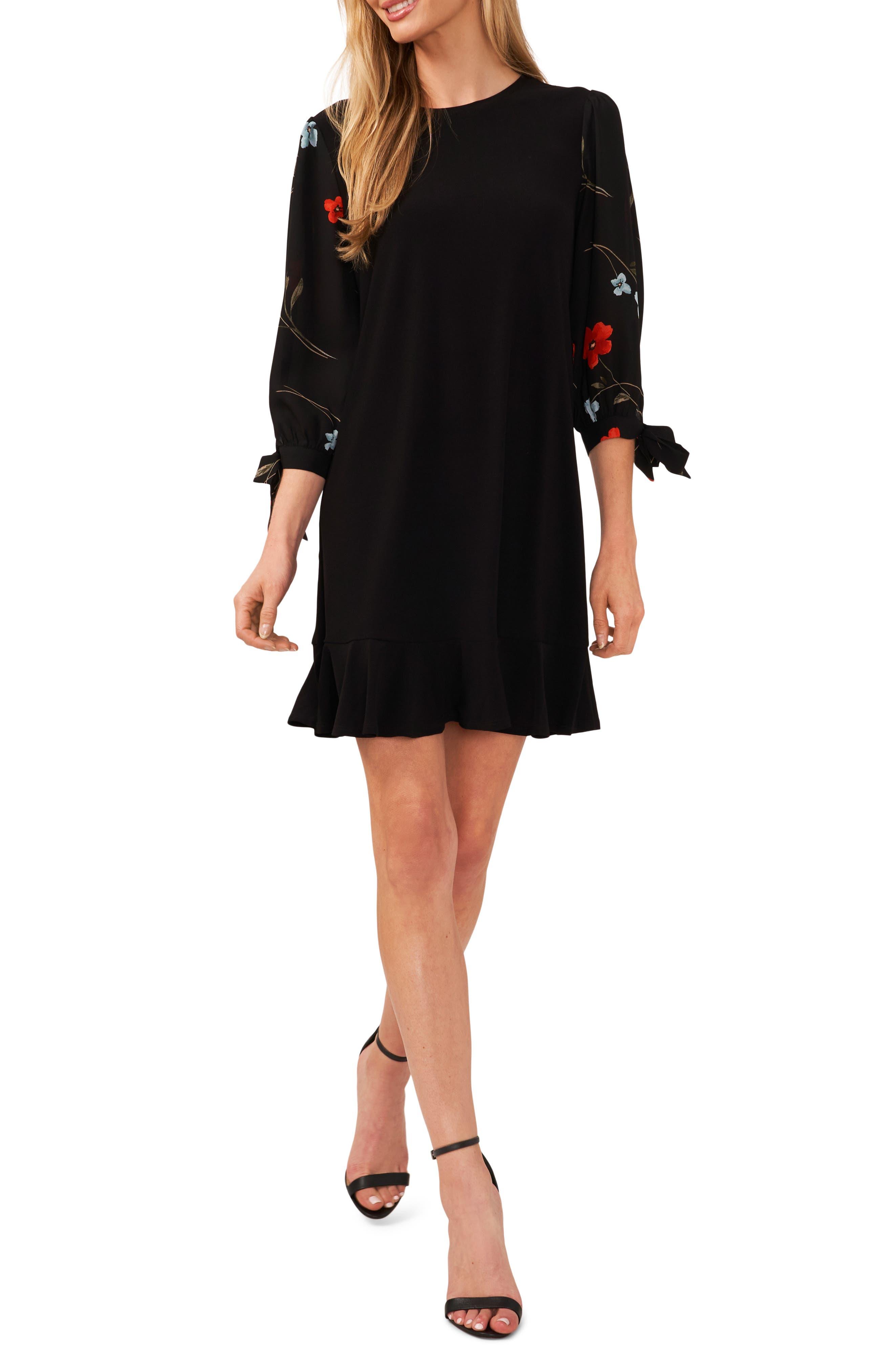 Cece tie sleeve shift cheap dress