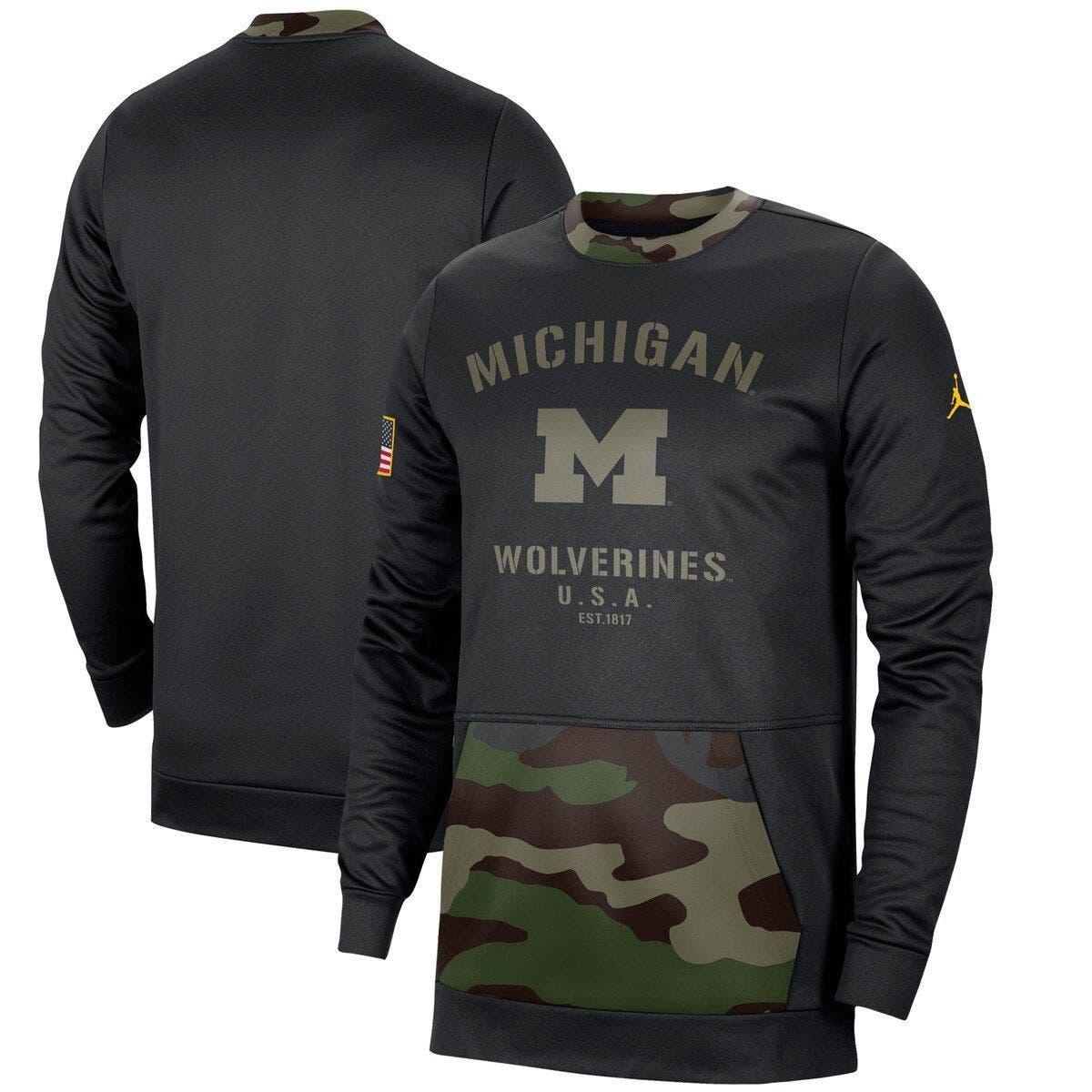 Nike /camo Michigan Wolverines Military Appreciation Performance Pullover  Sweatshirt At Nordstrom in Black for Men | Lyst