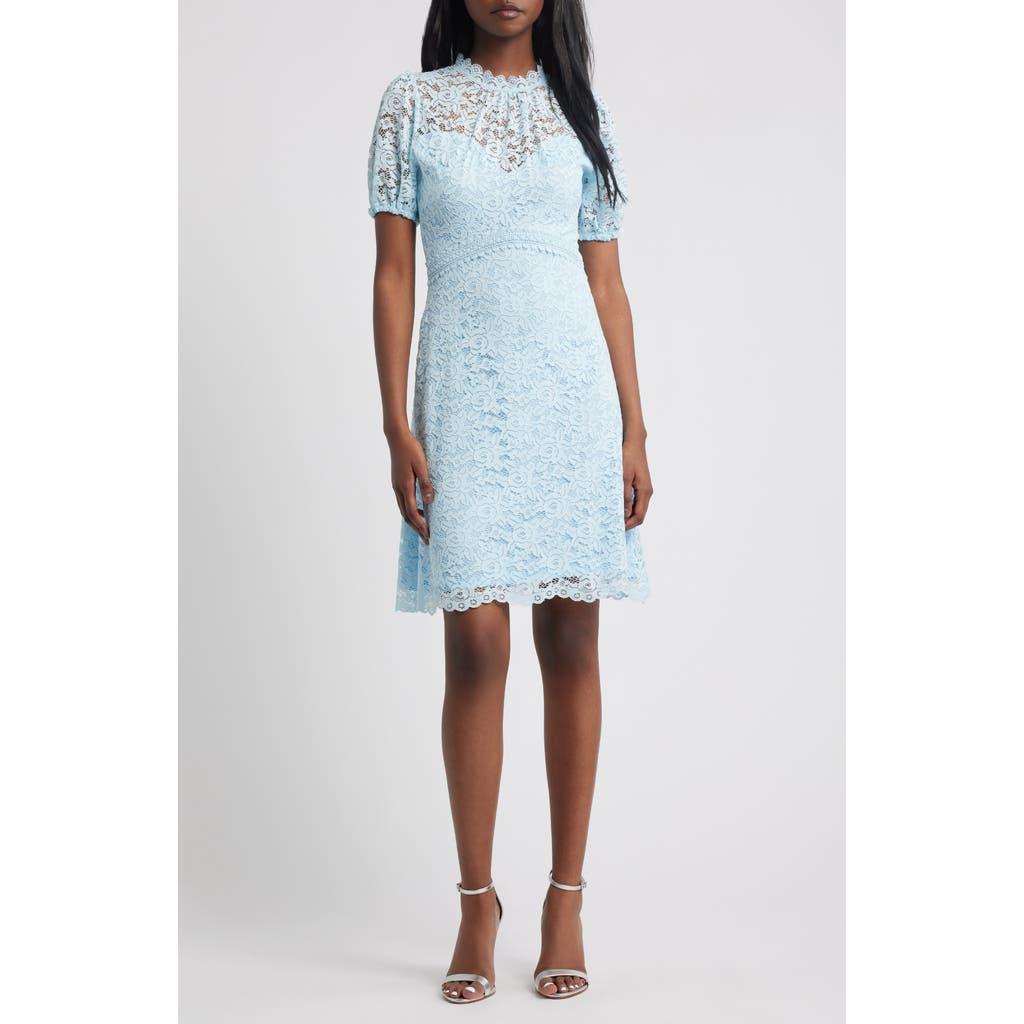 Lipsy Puff Sleeve Lace Minidress in Blue | Lyst Lipsy Puff Sleeve Lace Minidress in Blue | Lyst