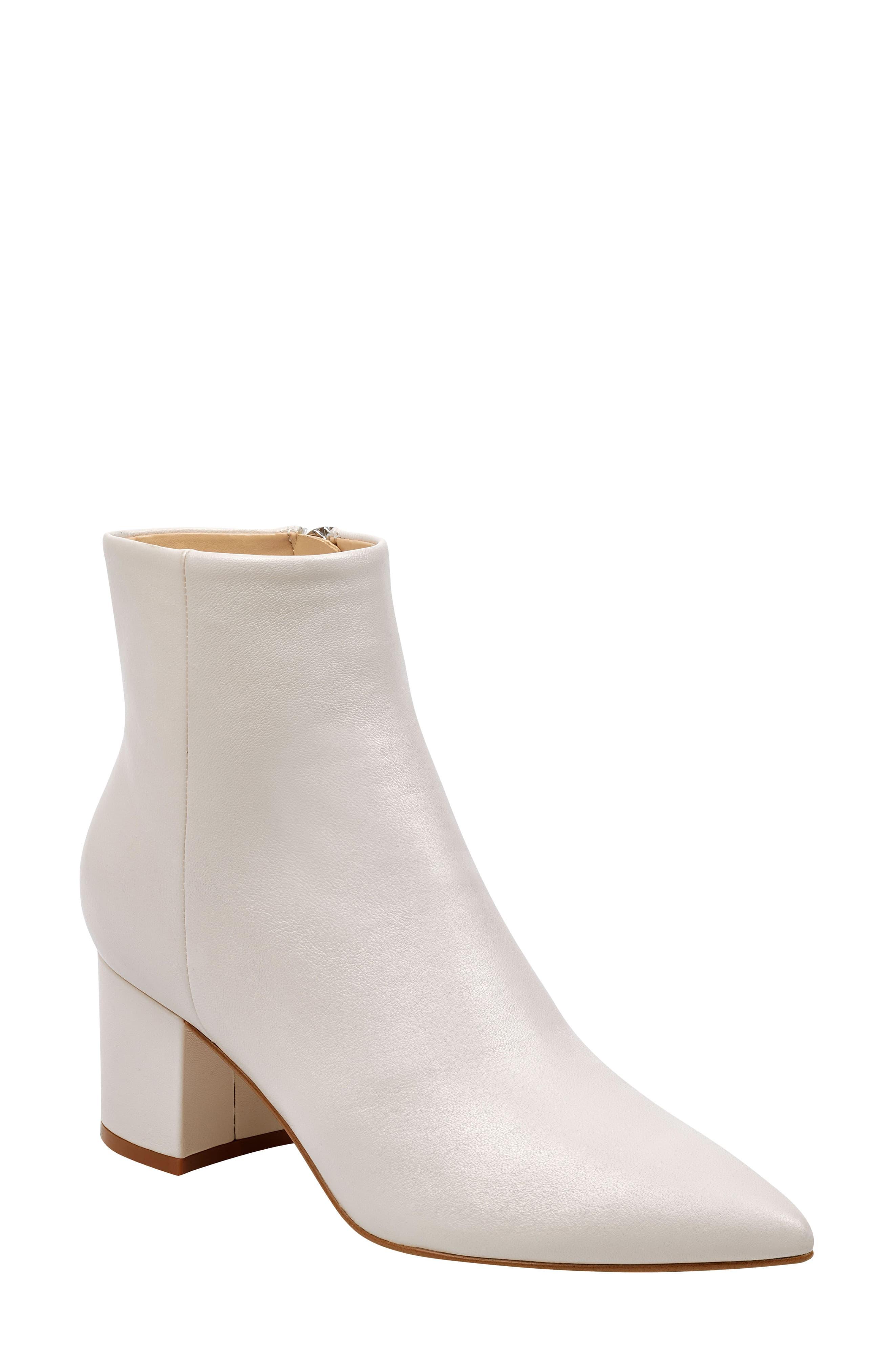 Marc Fisher Jarli Bootie in Ivory Leather (White) - Lyst