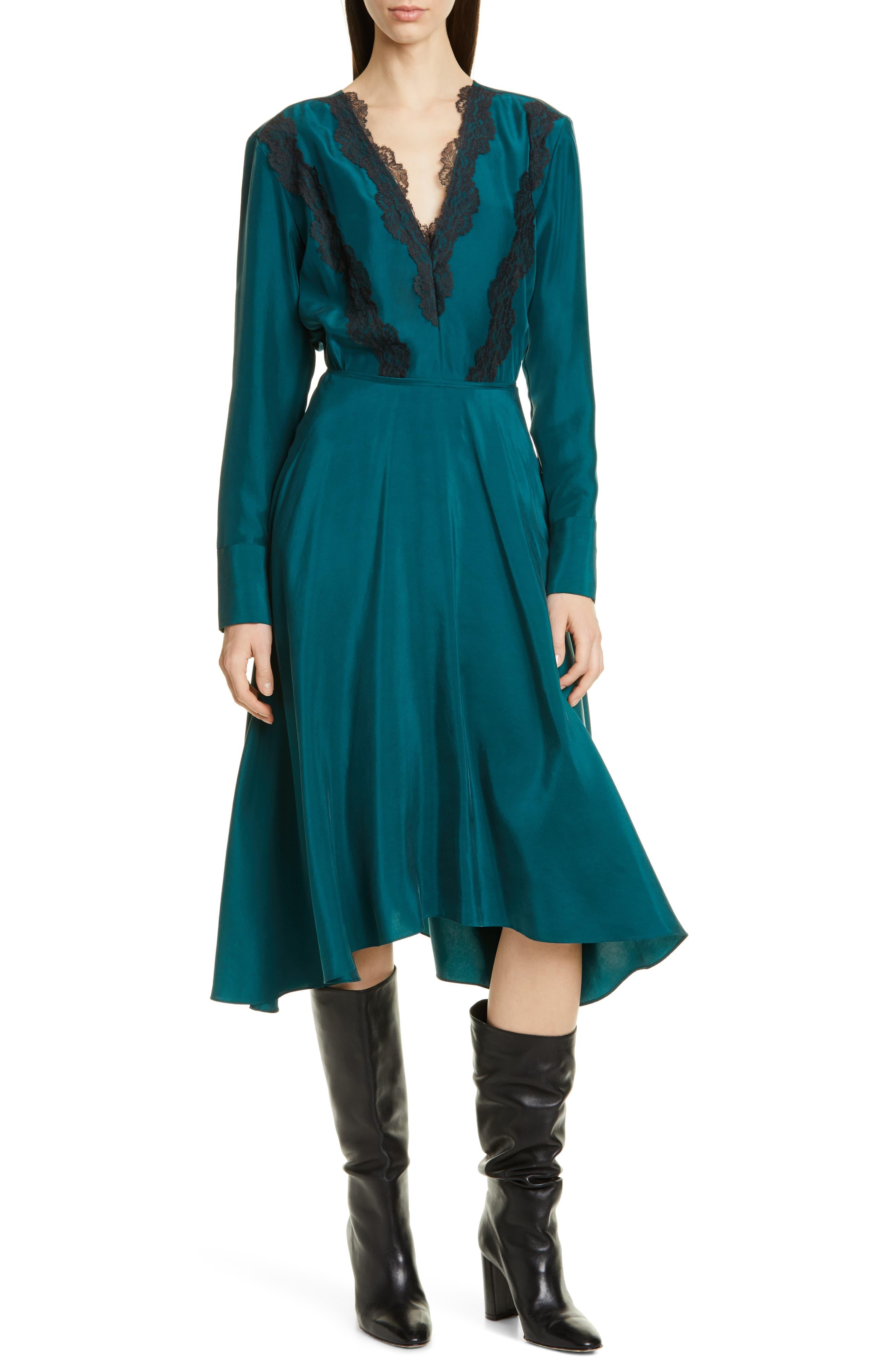 jason wu green silk dress