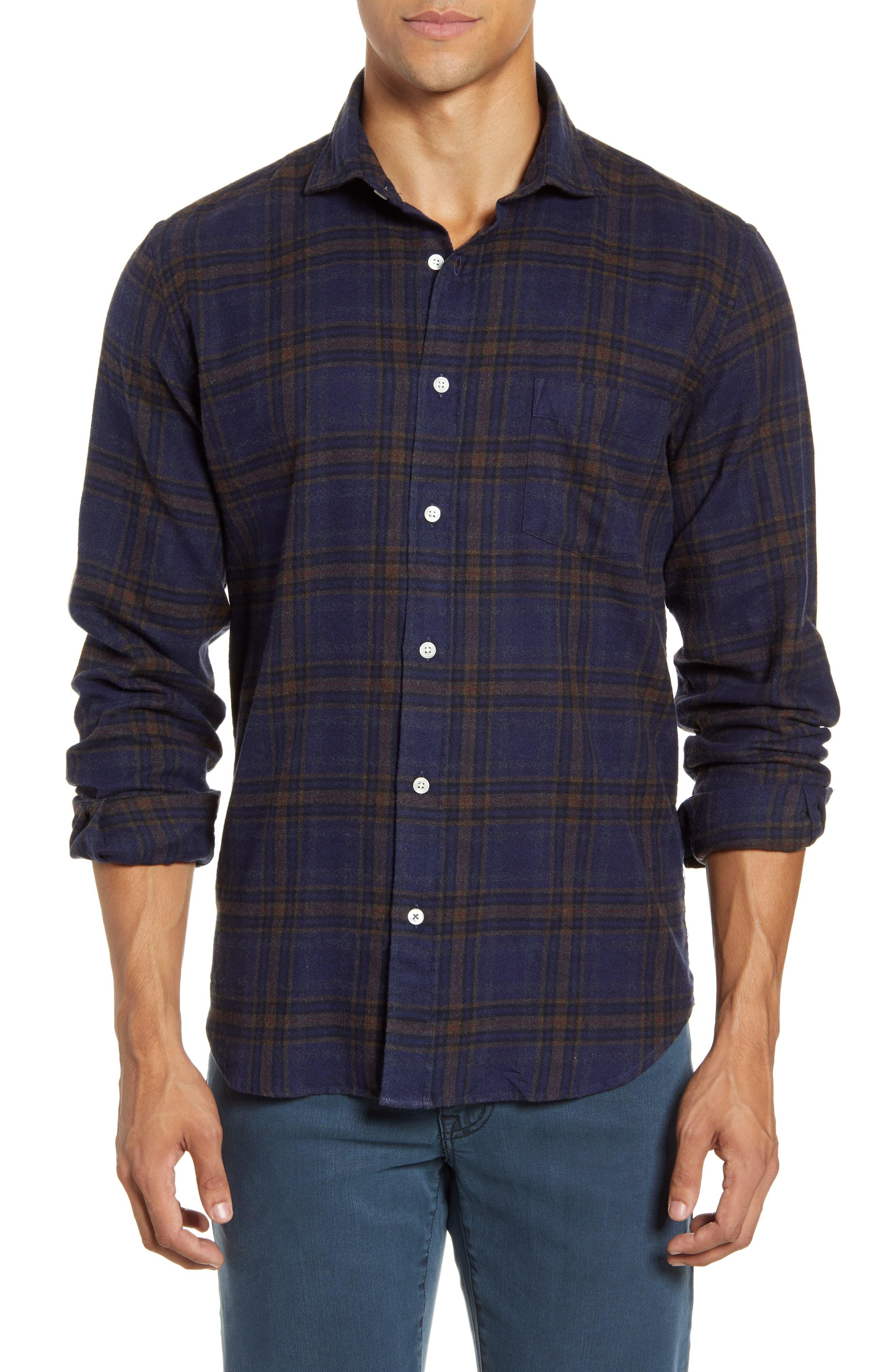 Hartford Paul Regular Fit Plaid Buttonup Flannel Shirt in Blue for Men