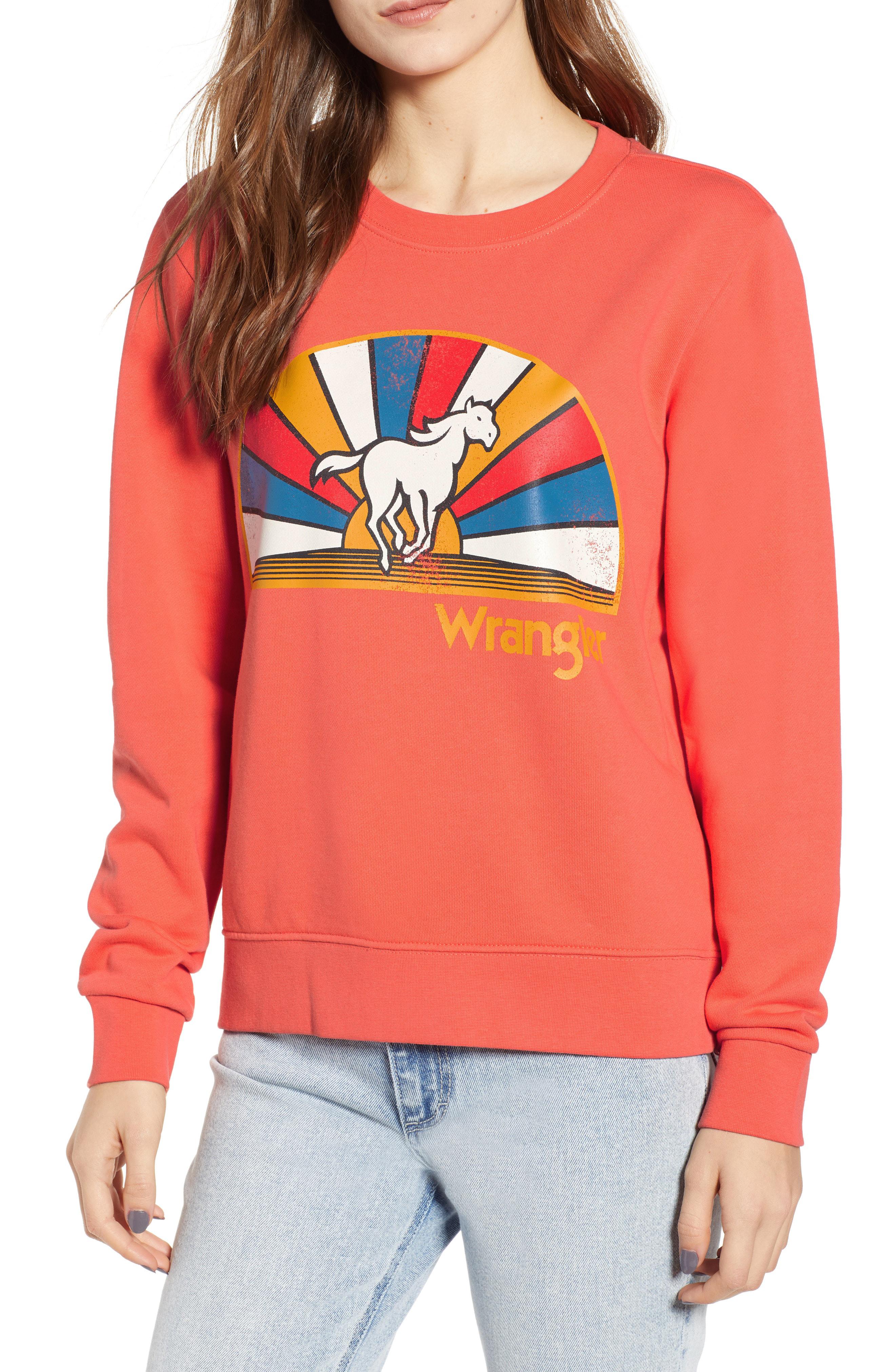 orange graphic sweatshirt