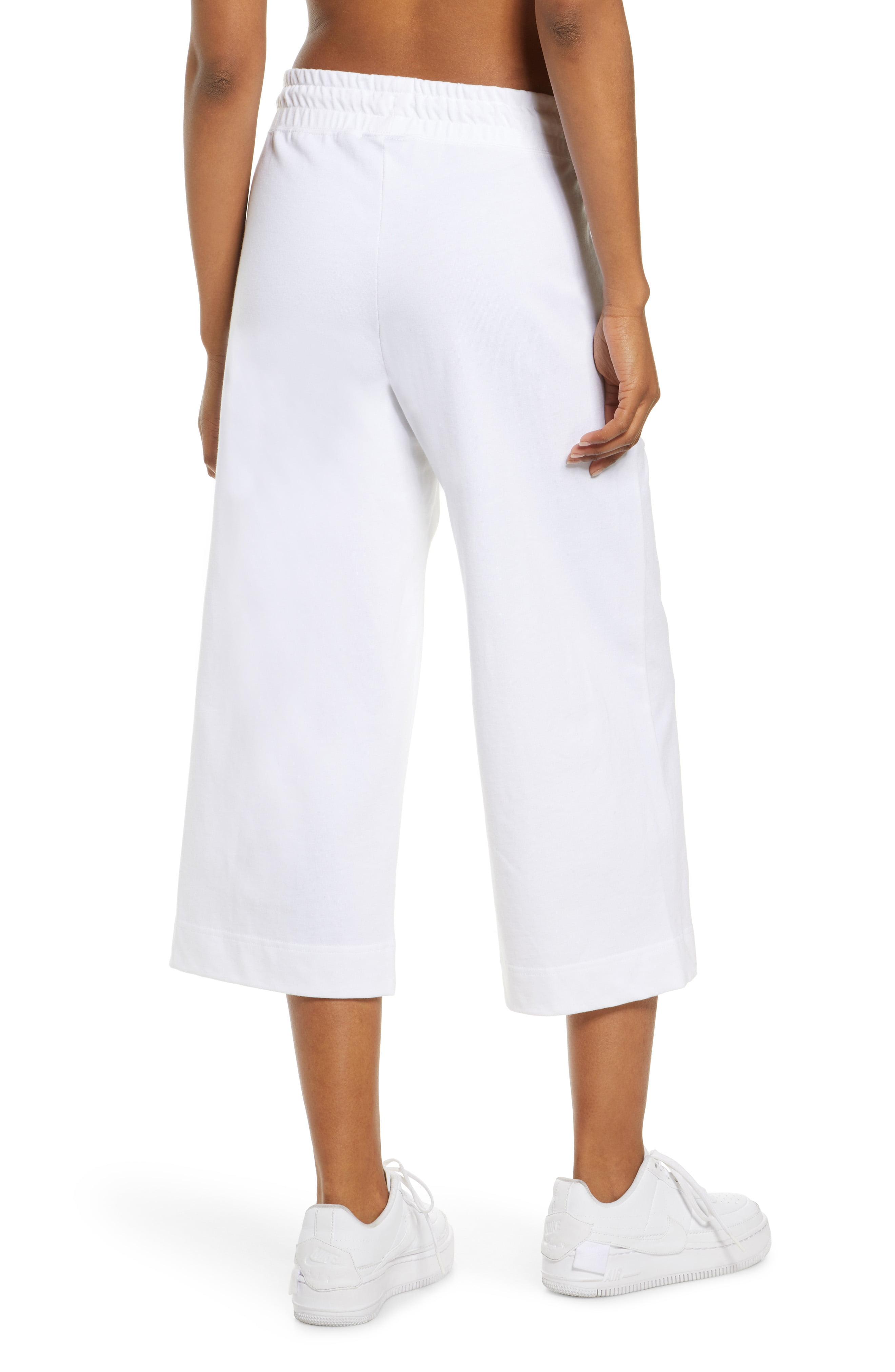 Nike Cotton Sportswear Jersey Capri Pants in White/White (White) Lyst
