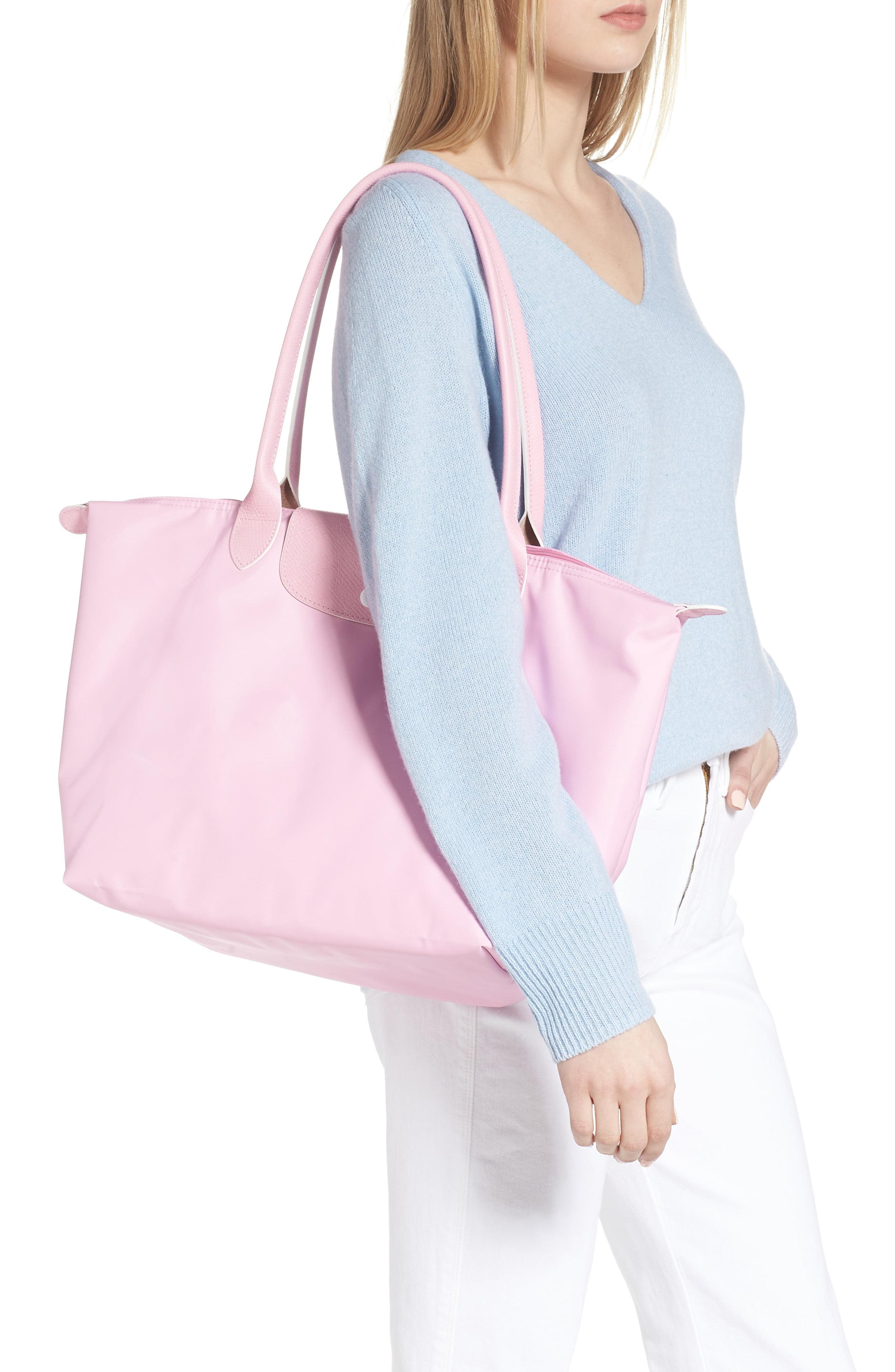 Longchamp Le Pliage Club Small Shoulder Tote in Antique Pink (Pink