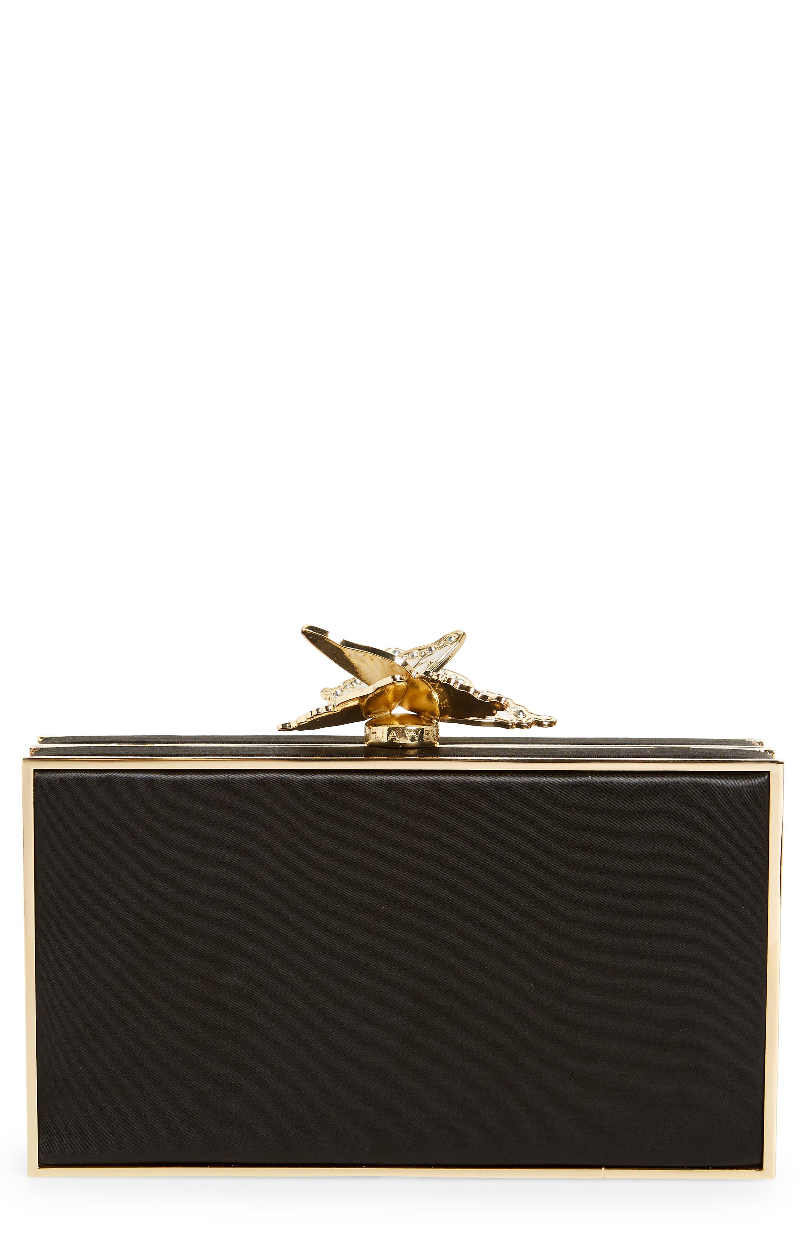 Sophia ster Clara Butterfly Clasp Box Clutch in Black Lyst