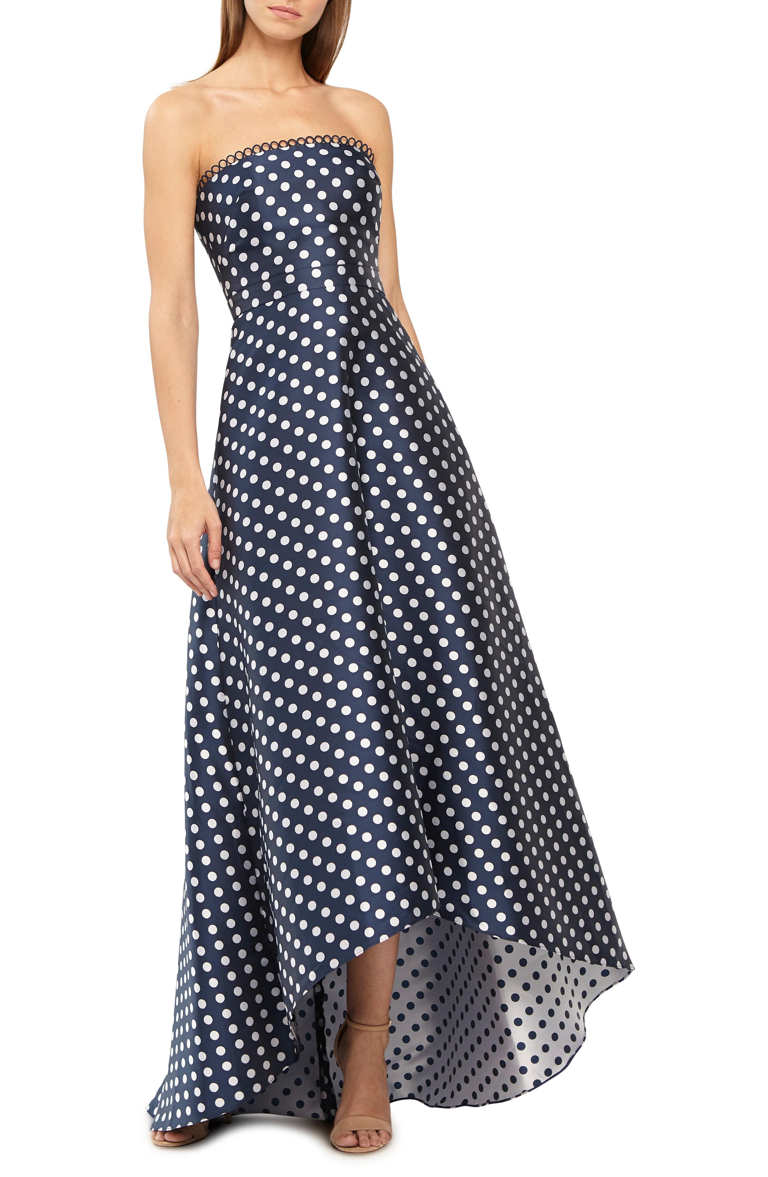 monique lhuillier polka dot dress