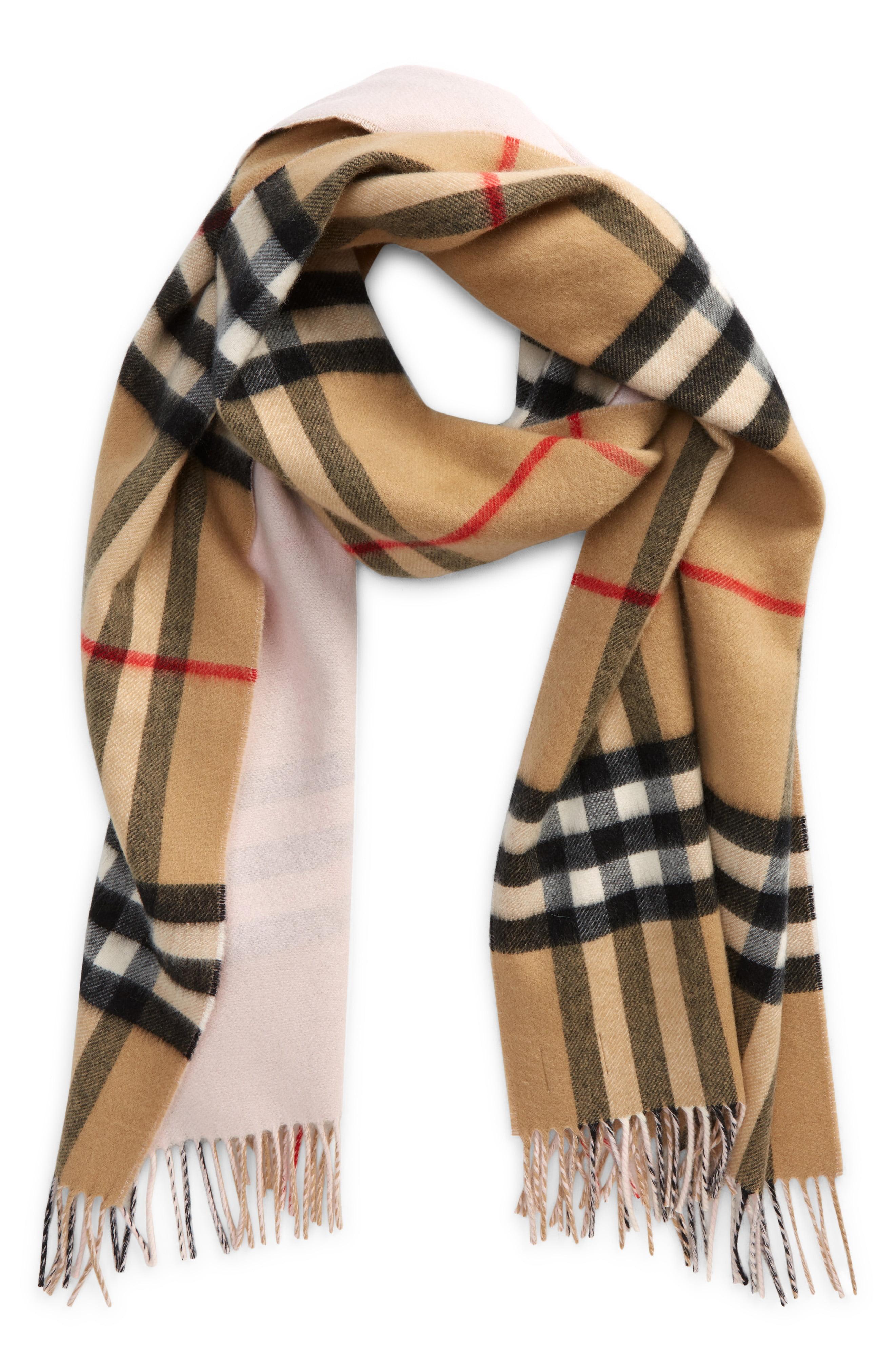Burberry Check Reversible Cashmere Scarf | Lyst