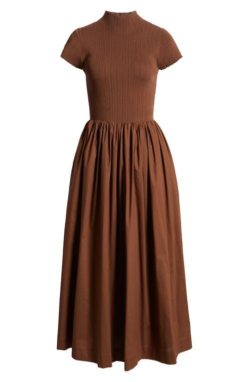 En Saison Lafayette Mixed Media Maxi Dress in Brown | Lyst