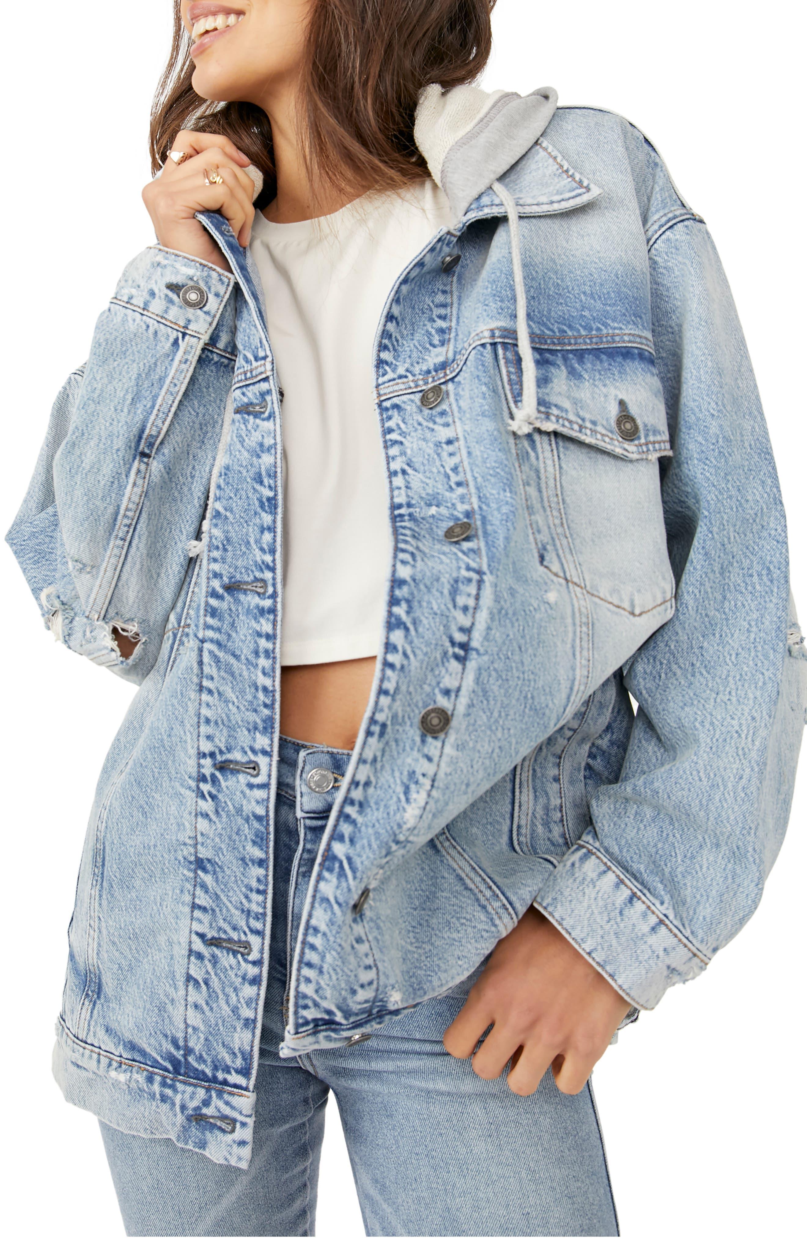 Casual Hooded Vest Two Piece Trench Button Up Denim Windbreaker – sunifty