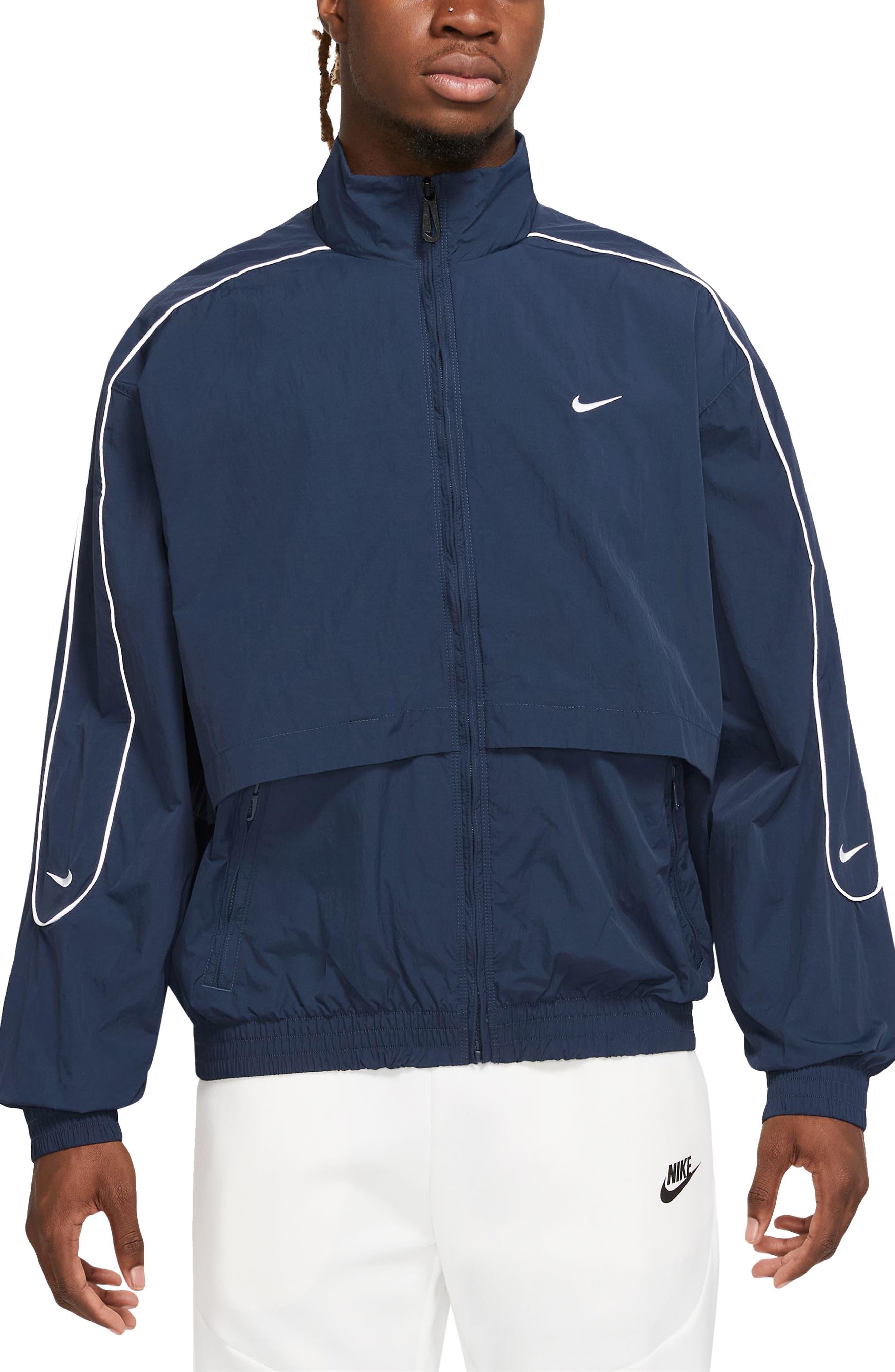 Nike Solo Swoosh Track Jacket in Blue for Men | Lyst