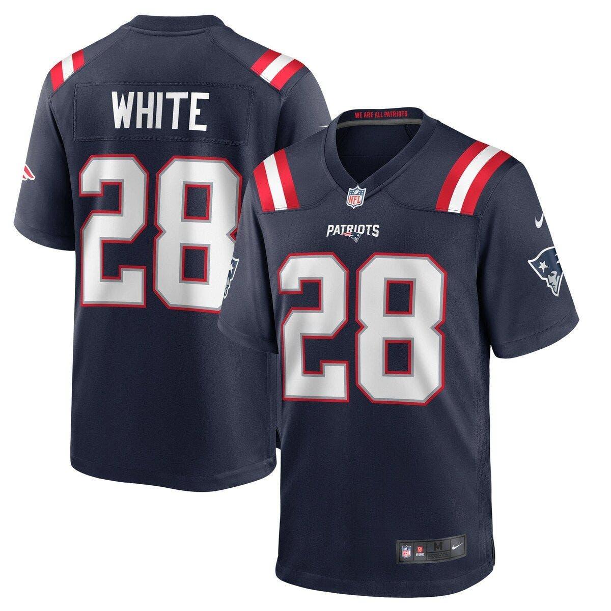 Nike James White Navy New England Patriots Game Player Jersey At