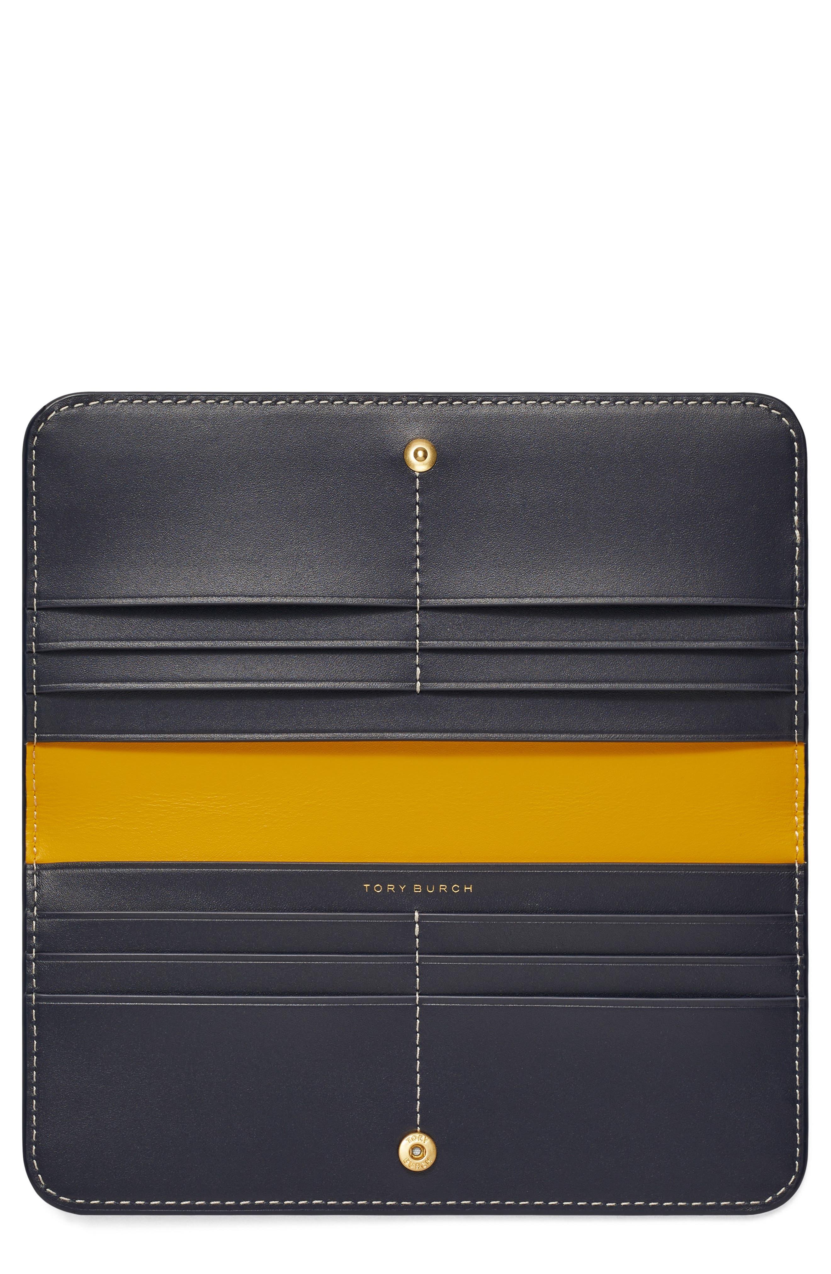 Tory Burch T Monogram Slim Patent Leather Wallet