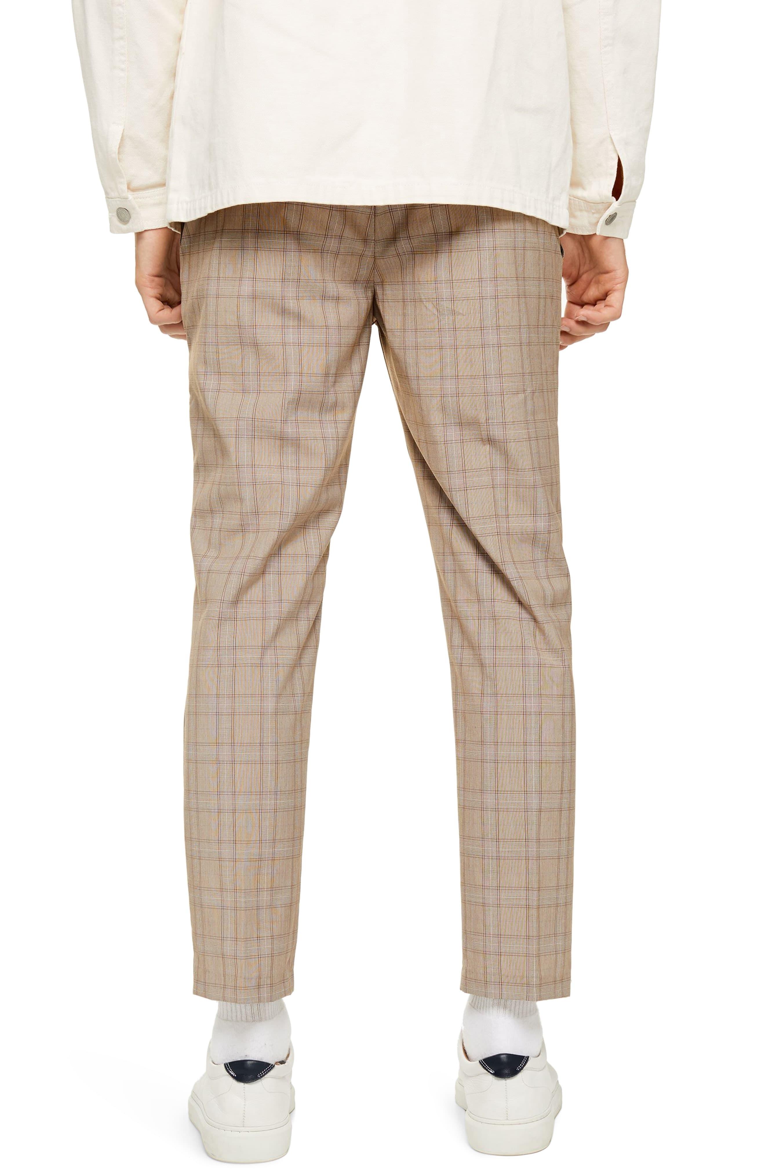 drawstring plaid pants