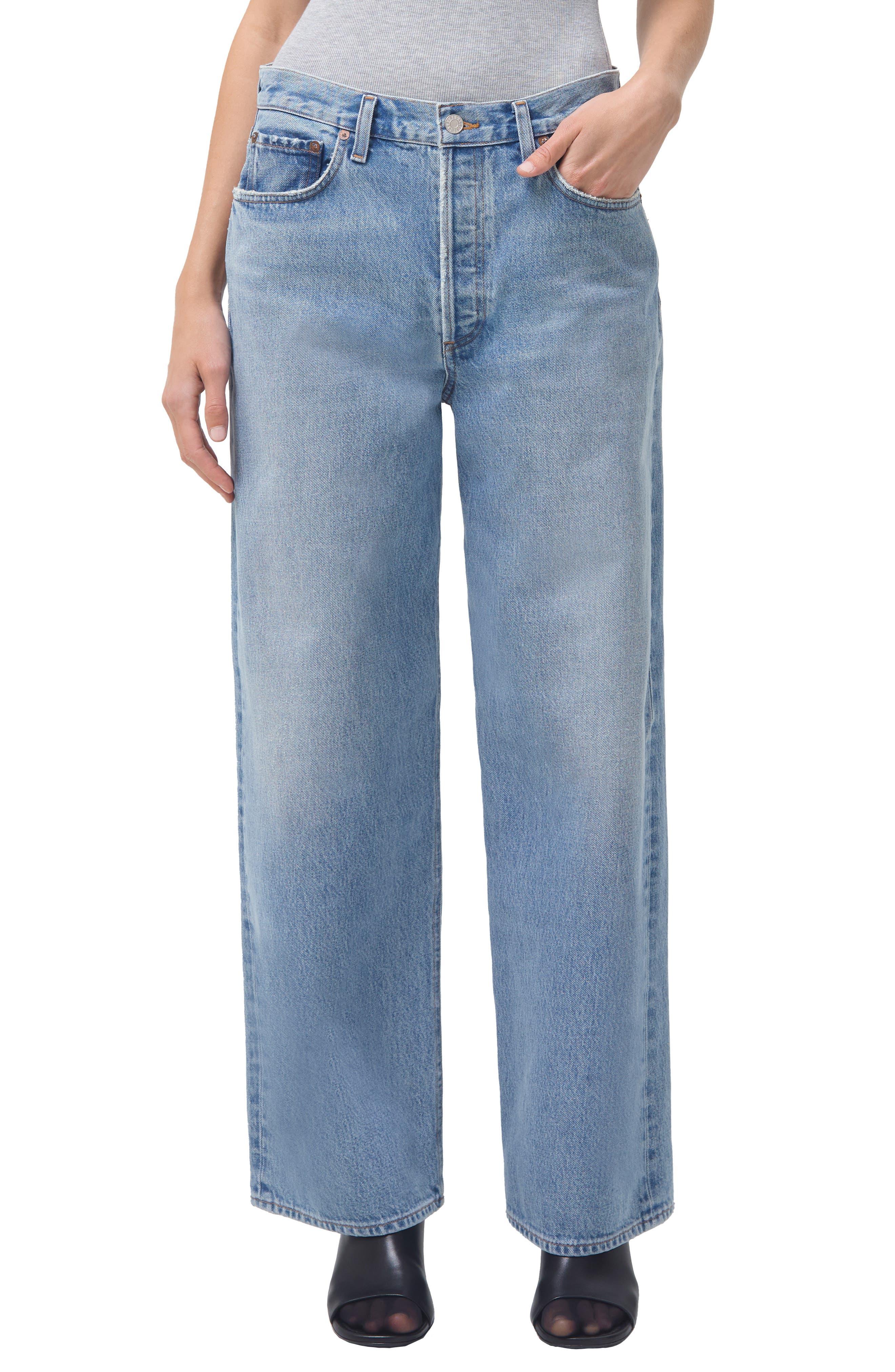 Agolde Low Slung baggy Organic Cotton Jeans in Blue | Lyst