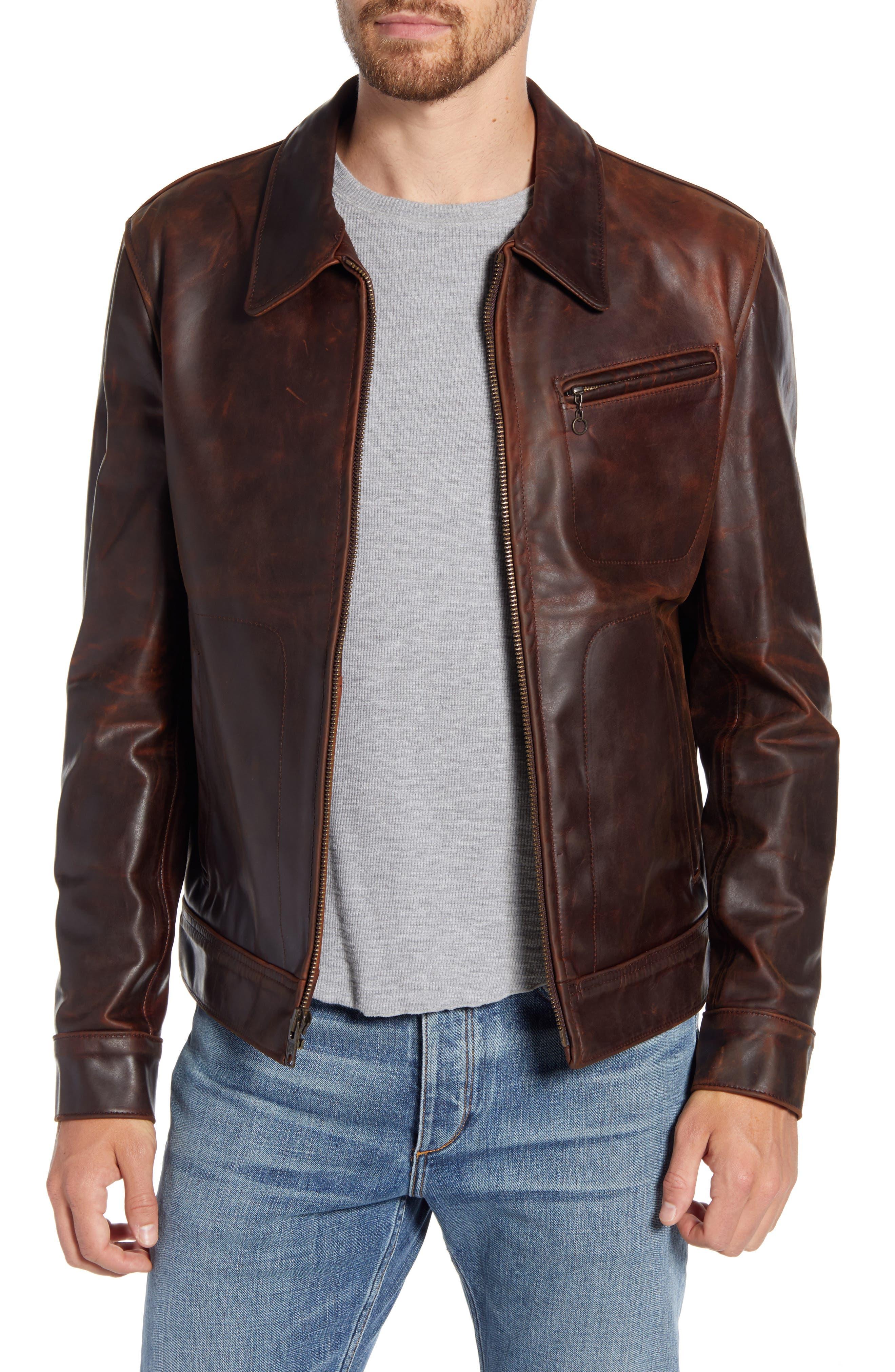 Schott Nyc Lightweight Vintage Oil Tanned Unlined Cowhide Leather ...