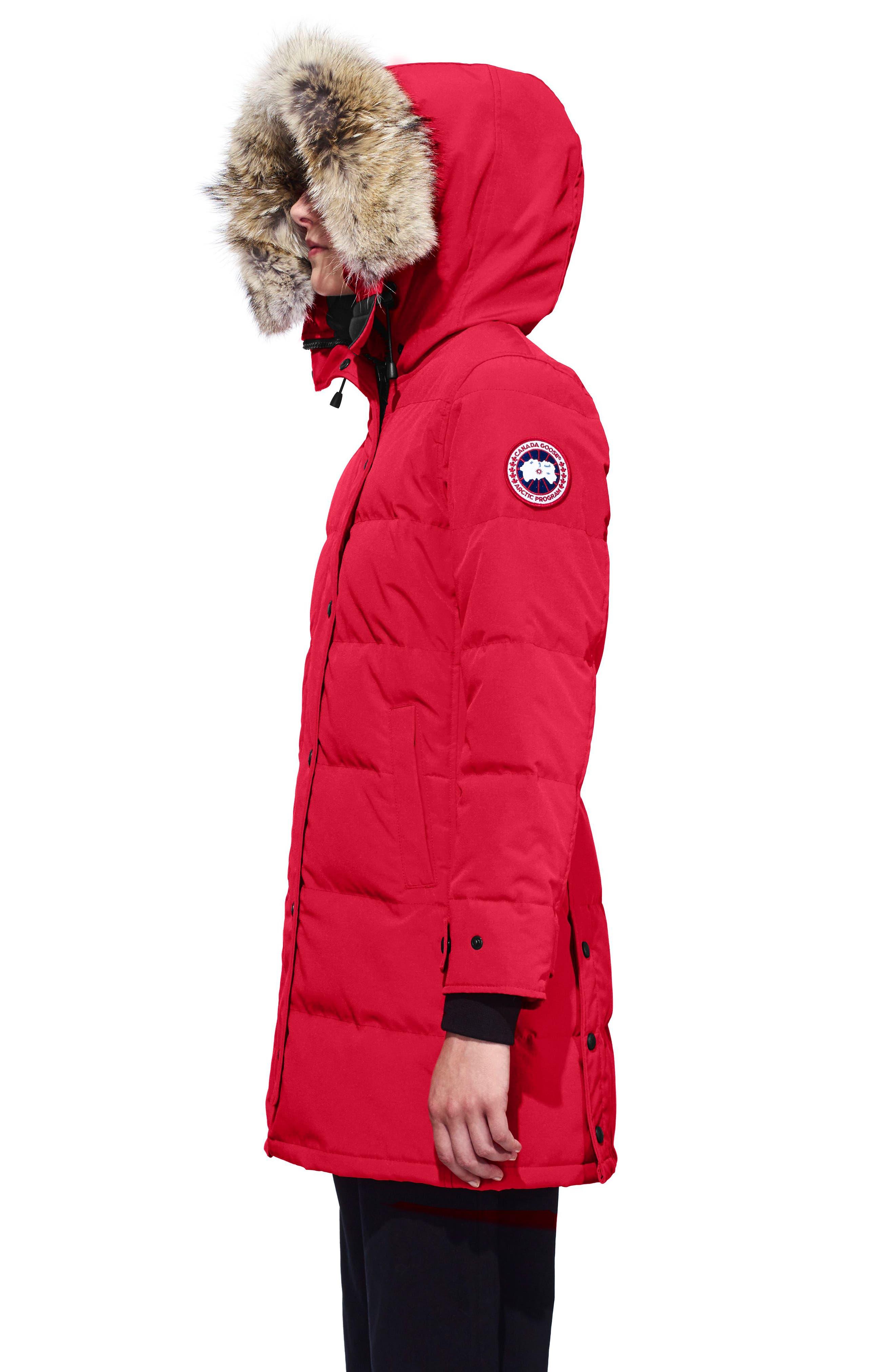 Canada Goose Shelburne Fusion Fit Genuine Coyote Fur Trim Down Parka in Red  | Lyst