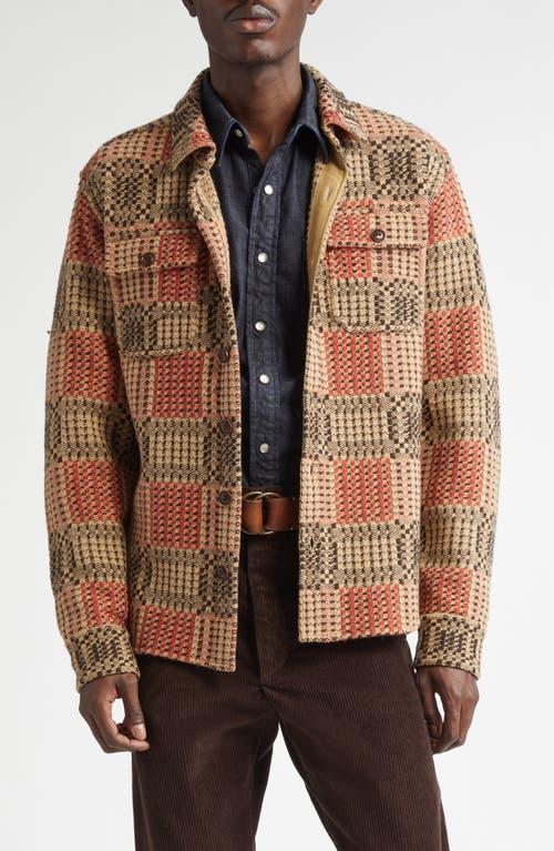 Ralph Lauren Matlock Geo Pattern Knit Wool Button-Up Shirt