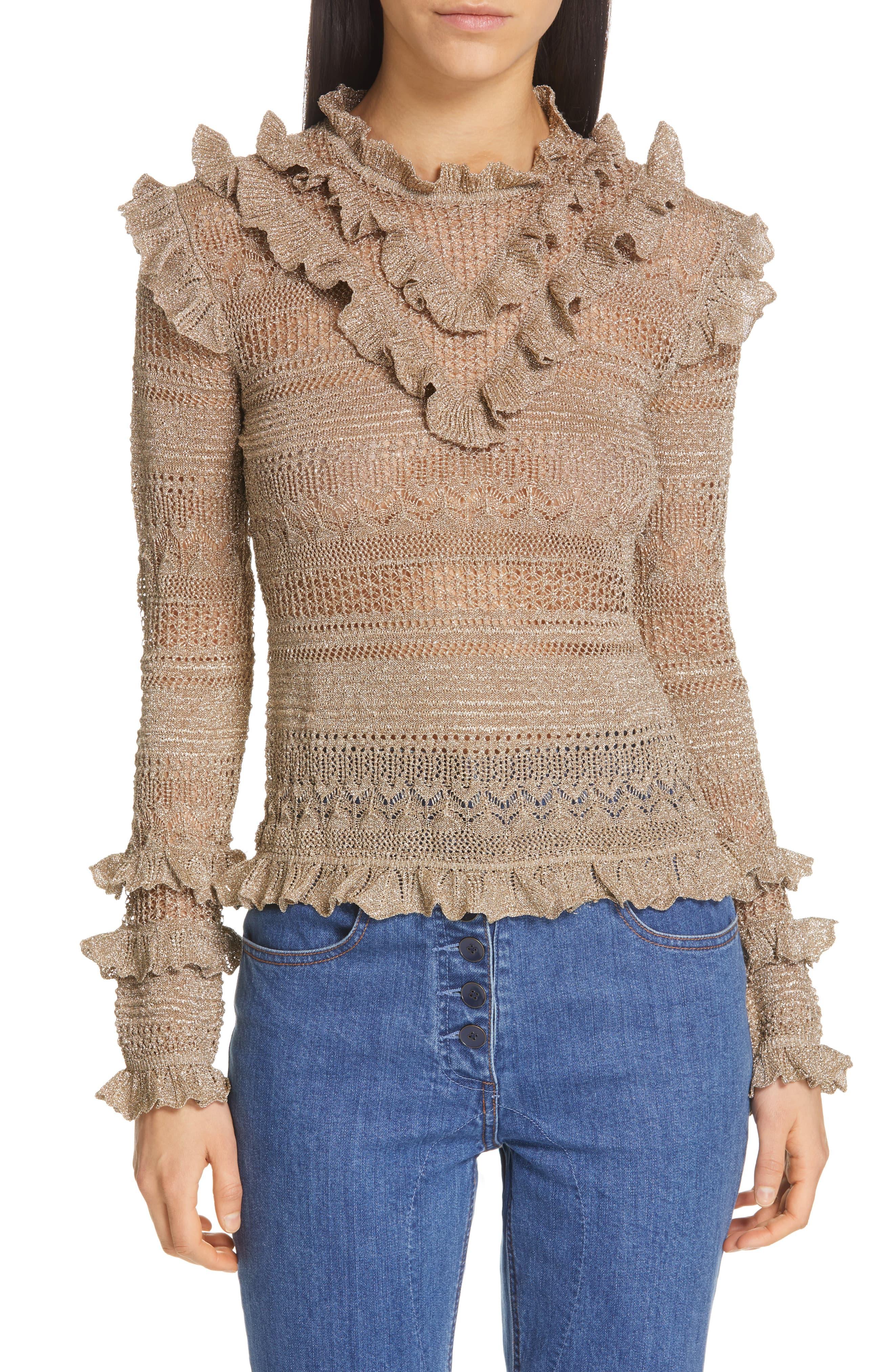 Ulla Johnson Austen Ruffle Sweater - Lyst