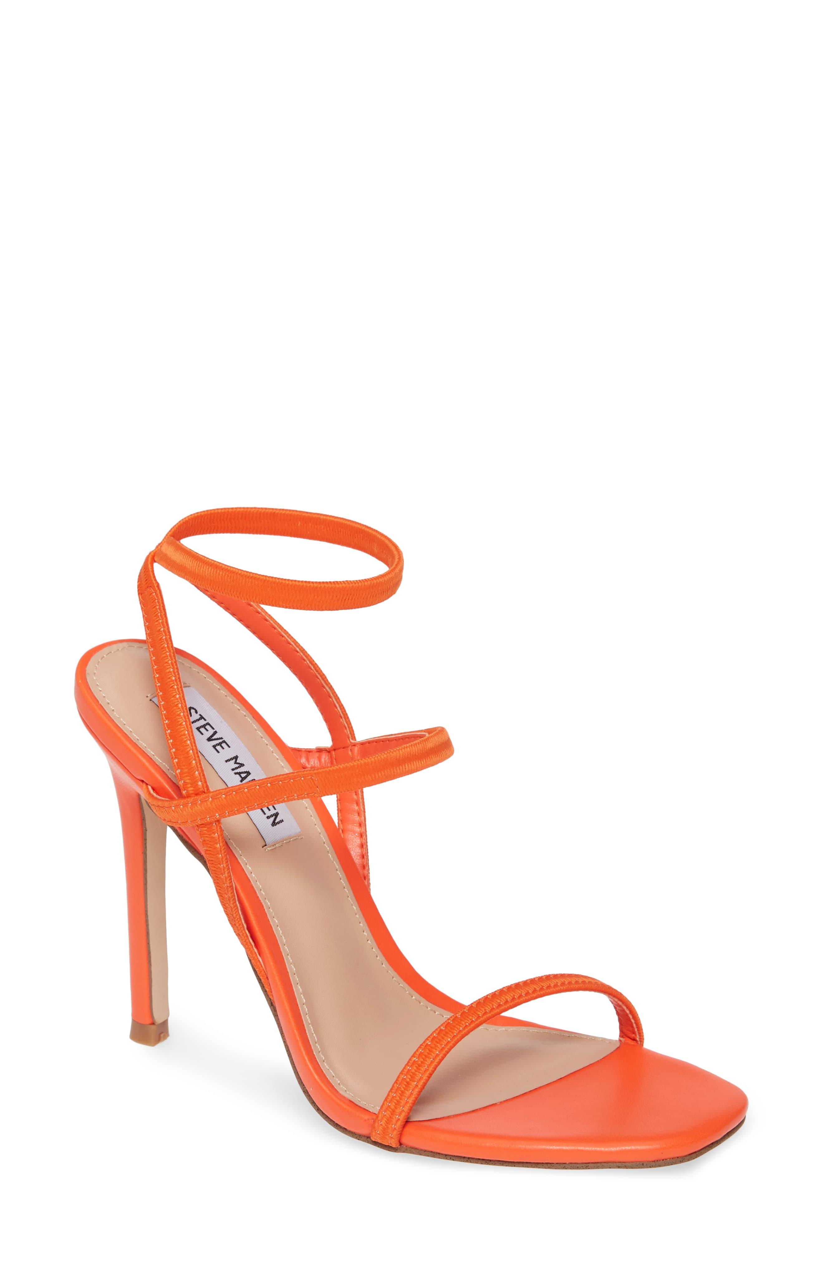 orange steve madden heels