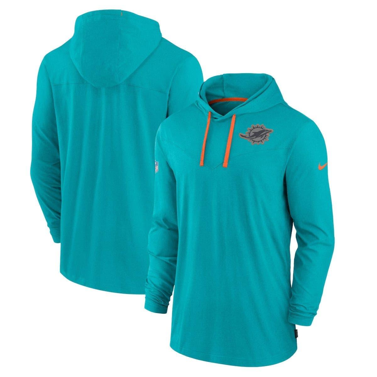 Nike Miami Dolphins Sideline Pop Performance Pullover Long Sleeve Hoodie T- shirt At Nordstrom in Blue for Men | Lyst
