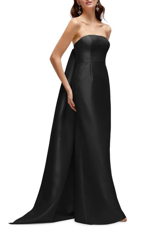 One Shoulder Alfred Sung Royal Strapless Twill Dress Alfred Sung