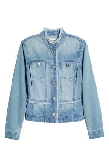 BB Dakota Womens Colletta Denim Peplum Jacket