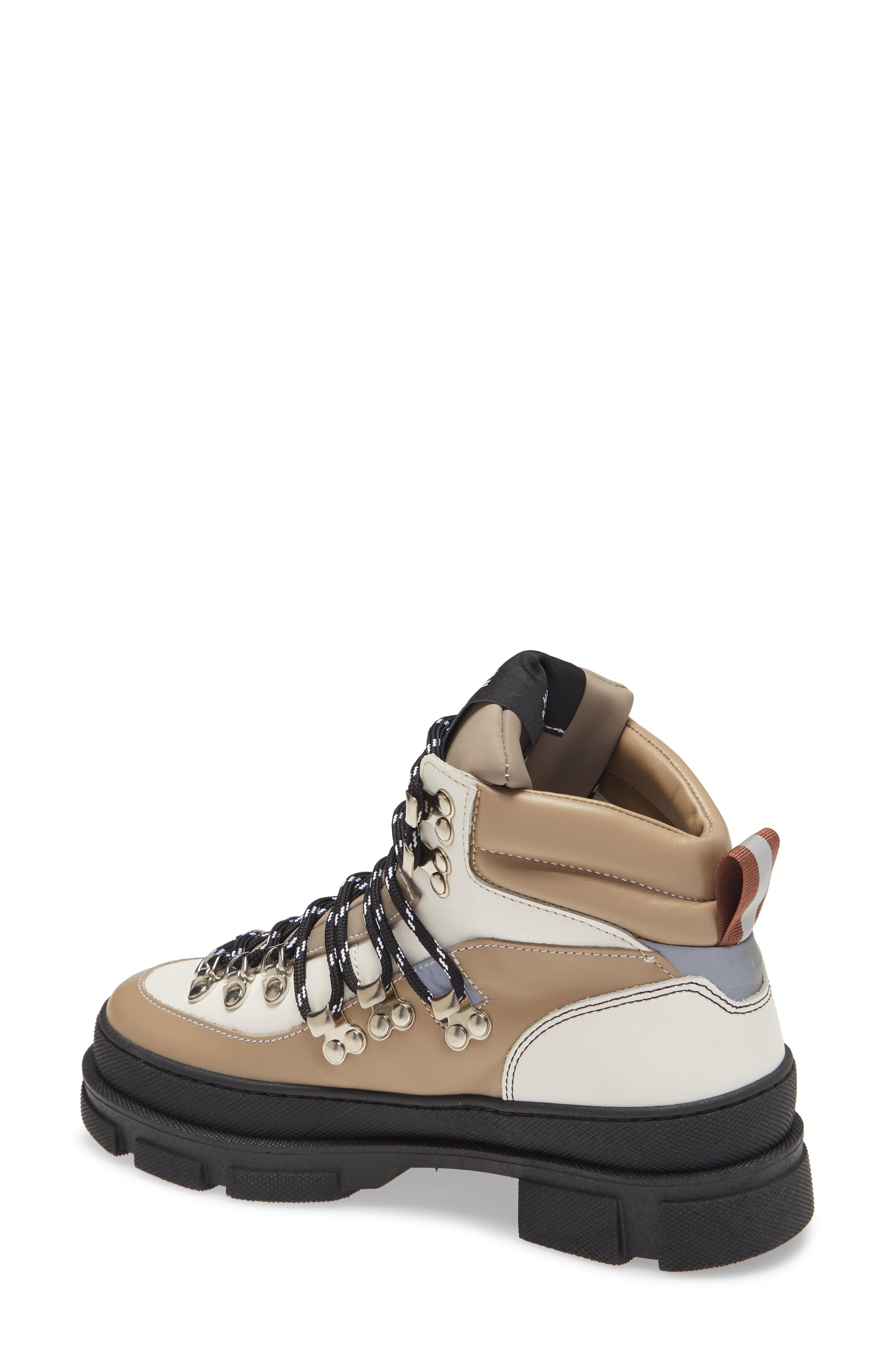 Ganni Platform Hiking Boot in Brown - Lyst