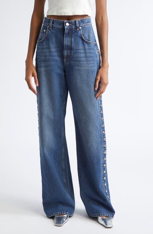 デニム・ジーパン STELLA MCCARTNEY WIDE-LEG JEANS WITH CONTRASTING PANELS Stella McCartney Wide-Leg Jeans With Contrasting Panels in