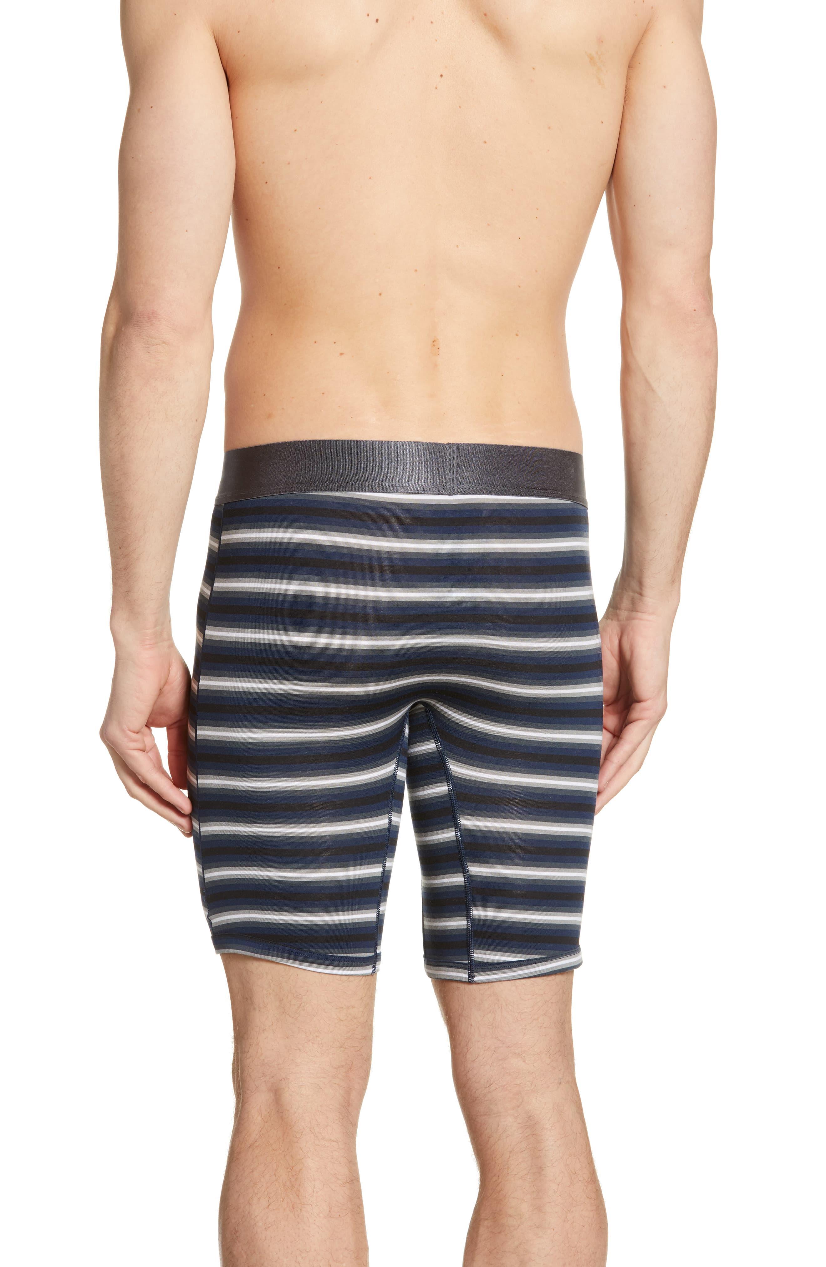 Tommy John Second Skin Donnie Stripe Boxer Briefs in Blue for Men Lyst