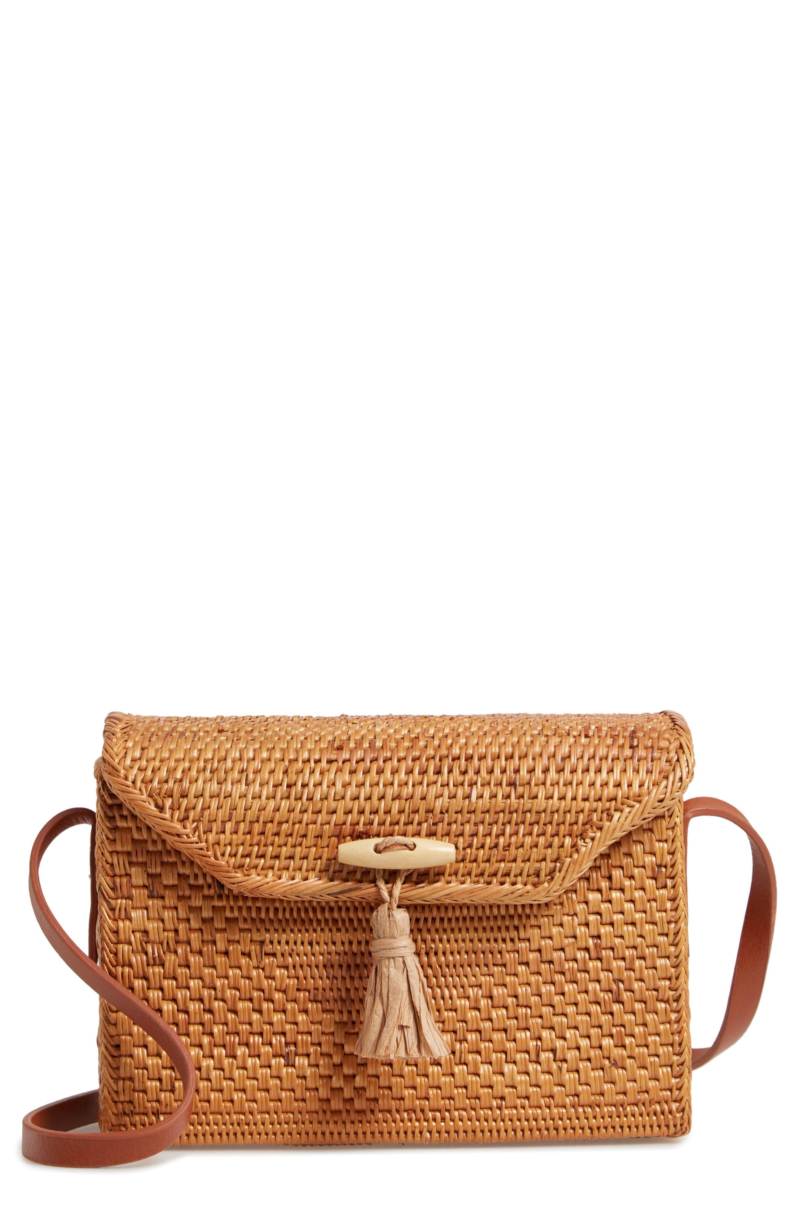 navy and red bag