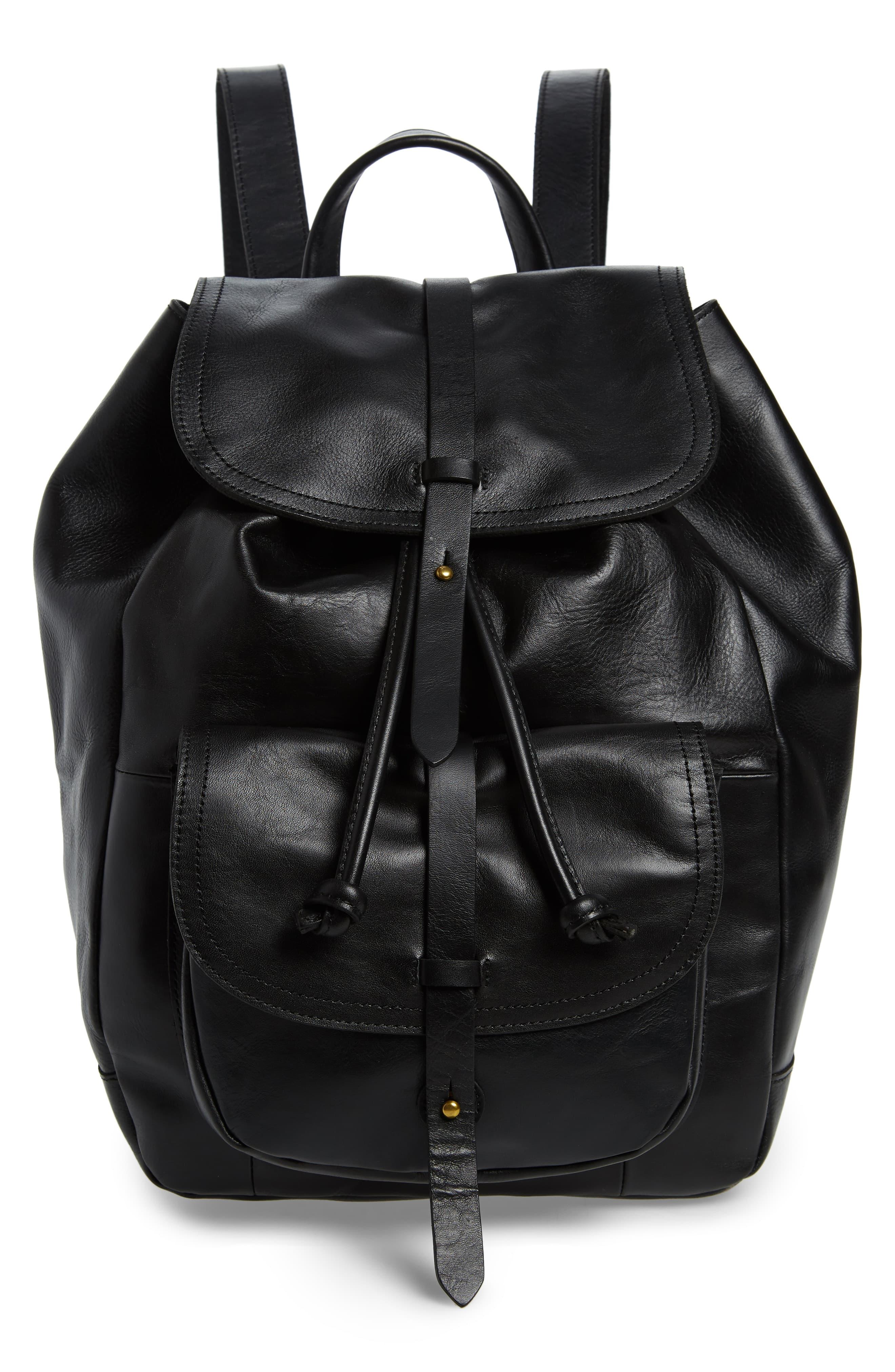 black transport backpack