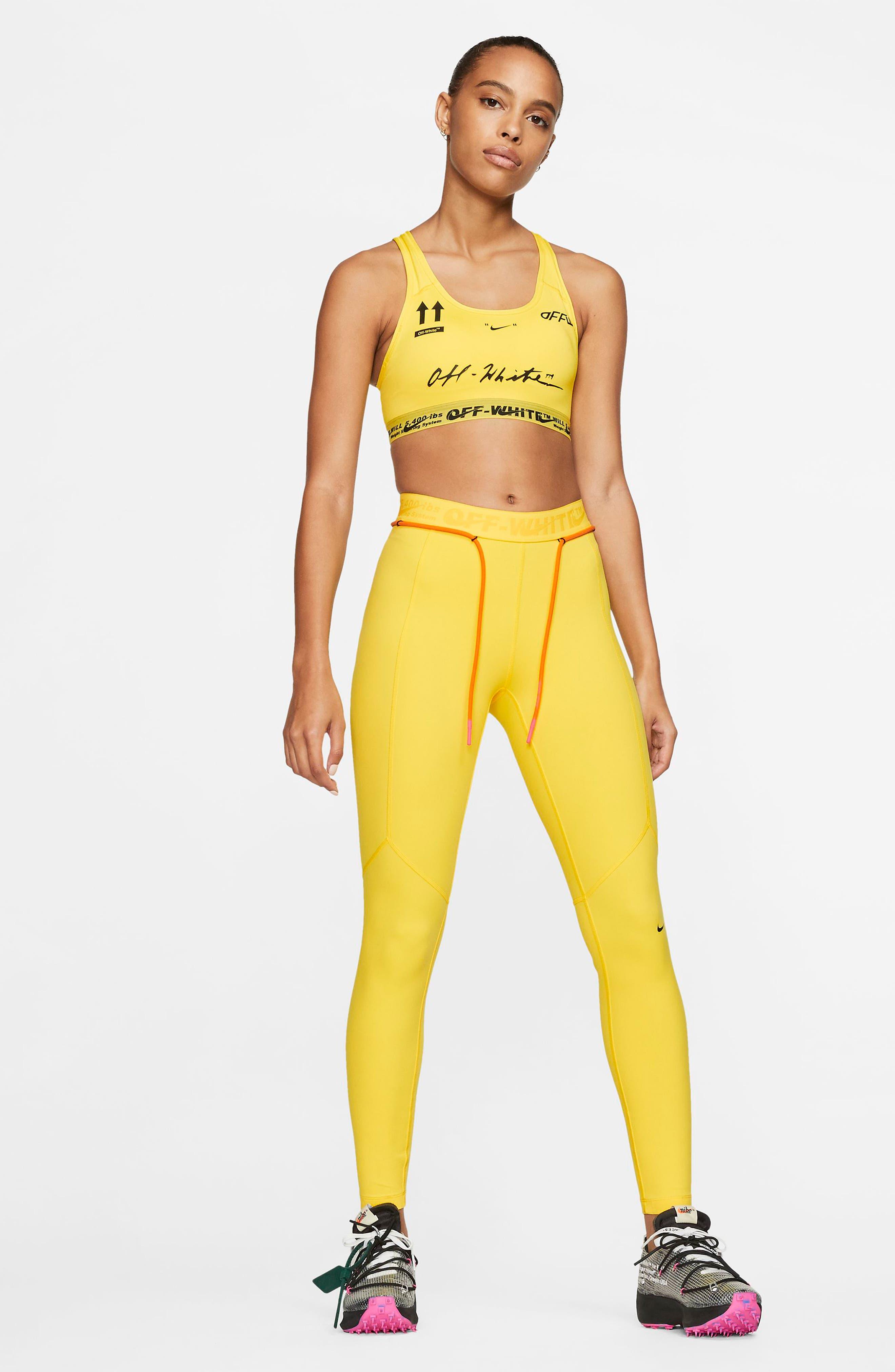 Nike X Off-white Running Tights in Yellow | Lyst
