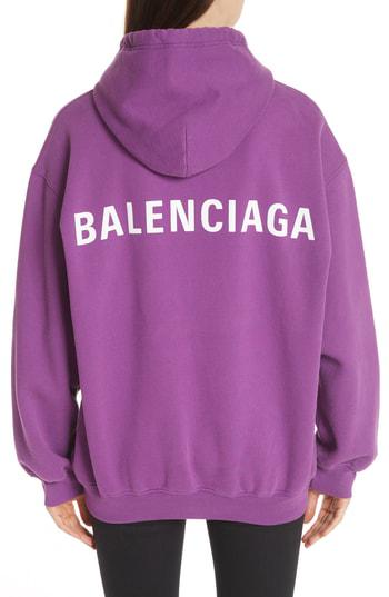 balenciaga hoodie logo on back