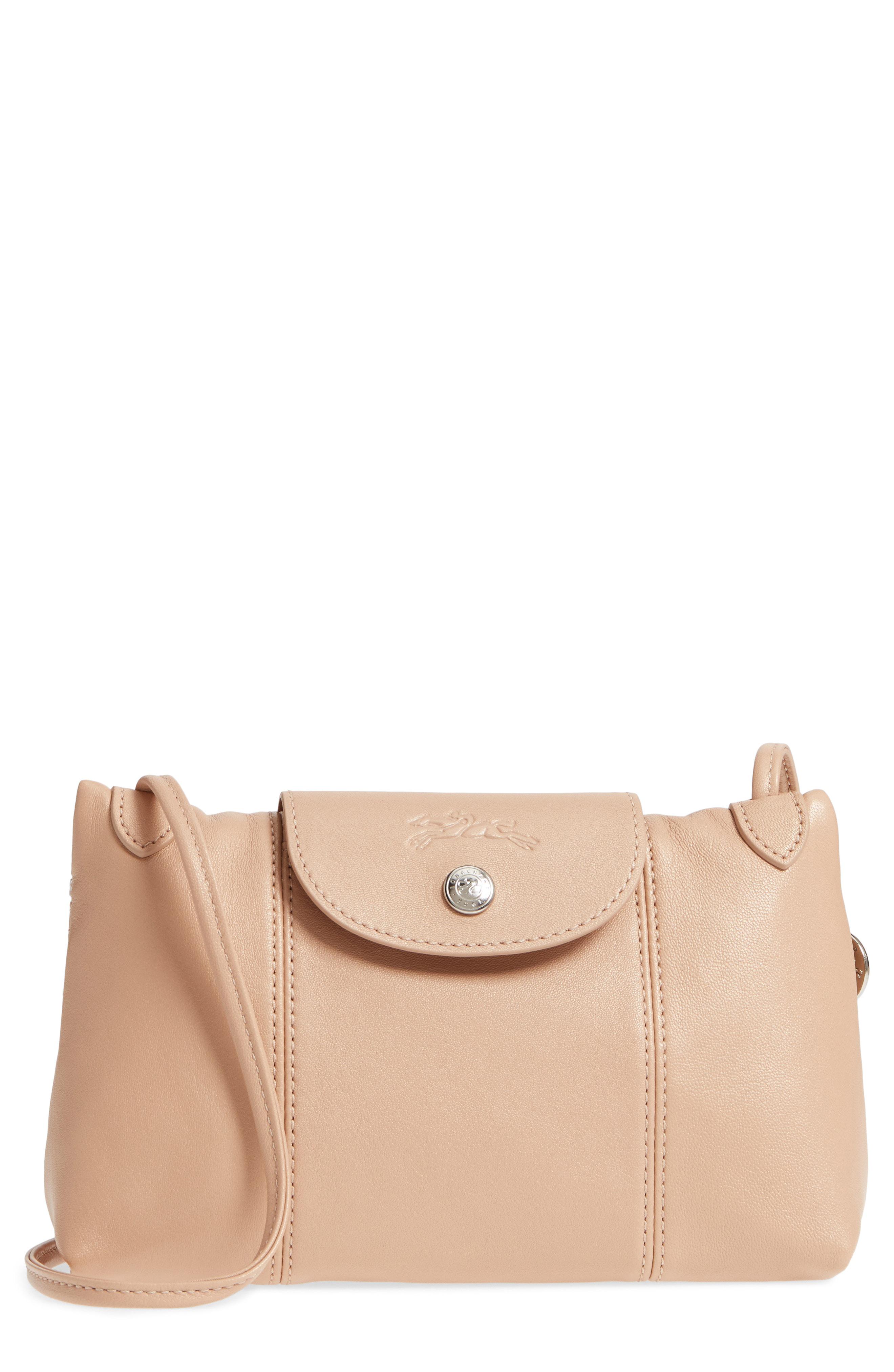 Lyst Longchamp Le Pliage Cuir Crossbody Bag in Blue Save 35.